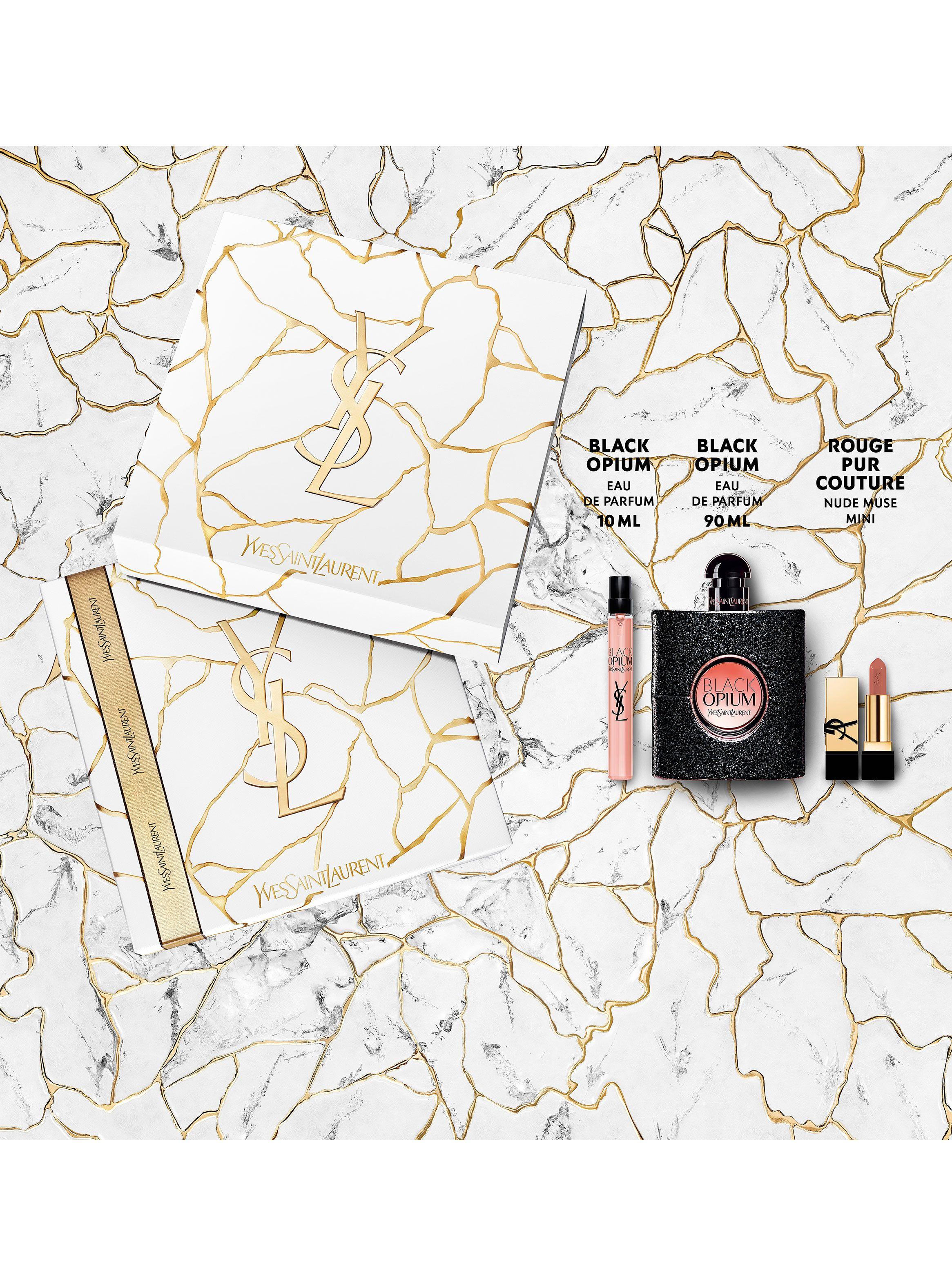 Set Perfume Black Opium EDP Mujer 90 ml + 10 ml + Mini Rouge Pur Couture Yves Saint Laurent-4