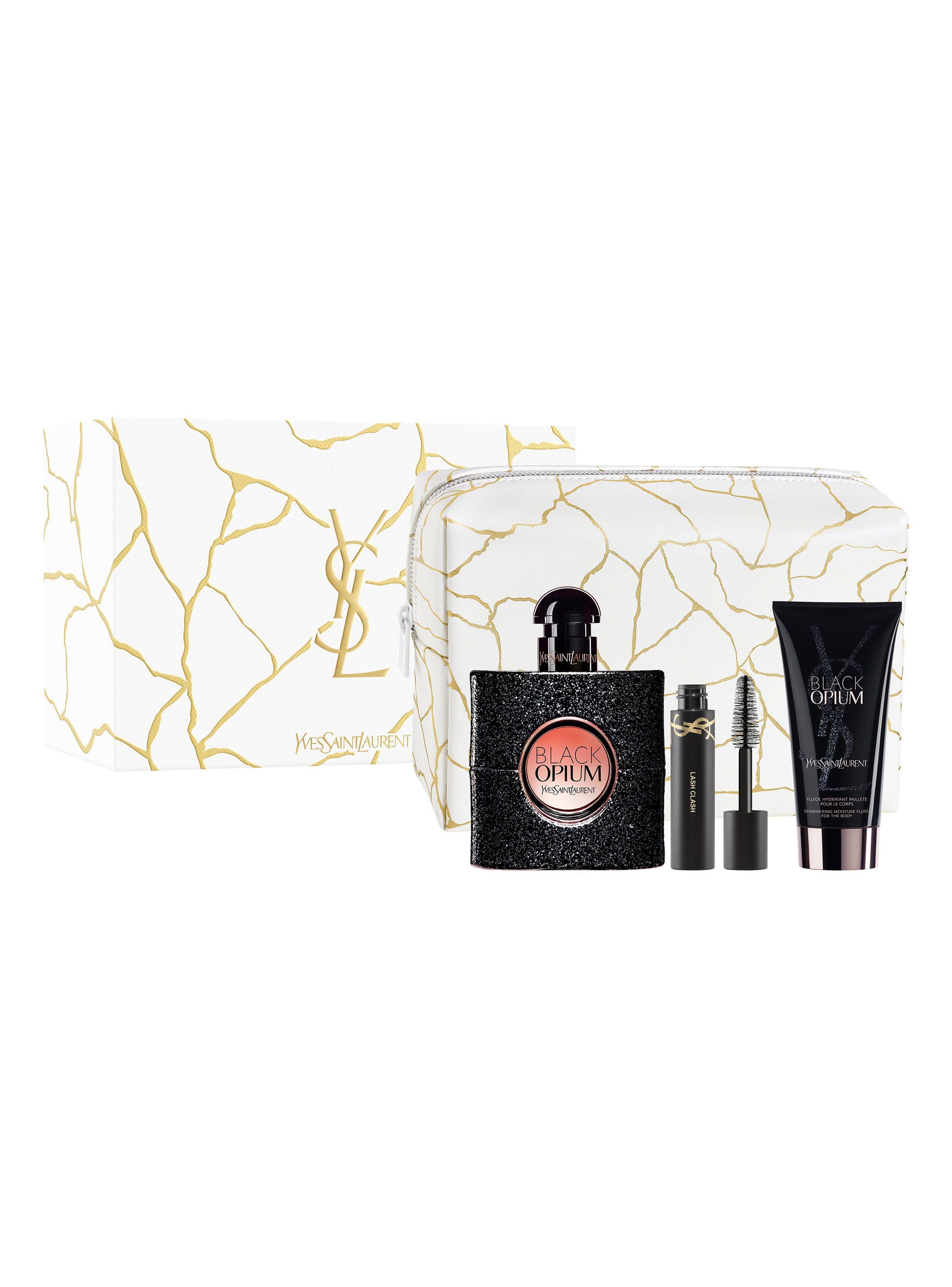 Set Perfume Black Opium EDP Mujer 50 ml + Mini Lash Clash + Body Lotion 50 ml + Pouch Yves Saint Laurent-0