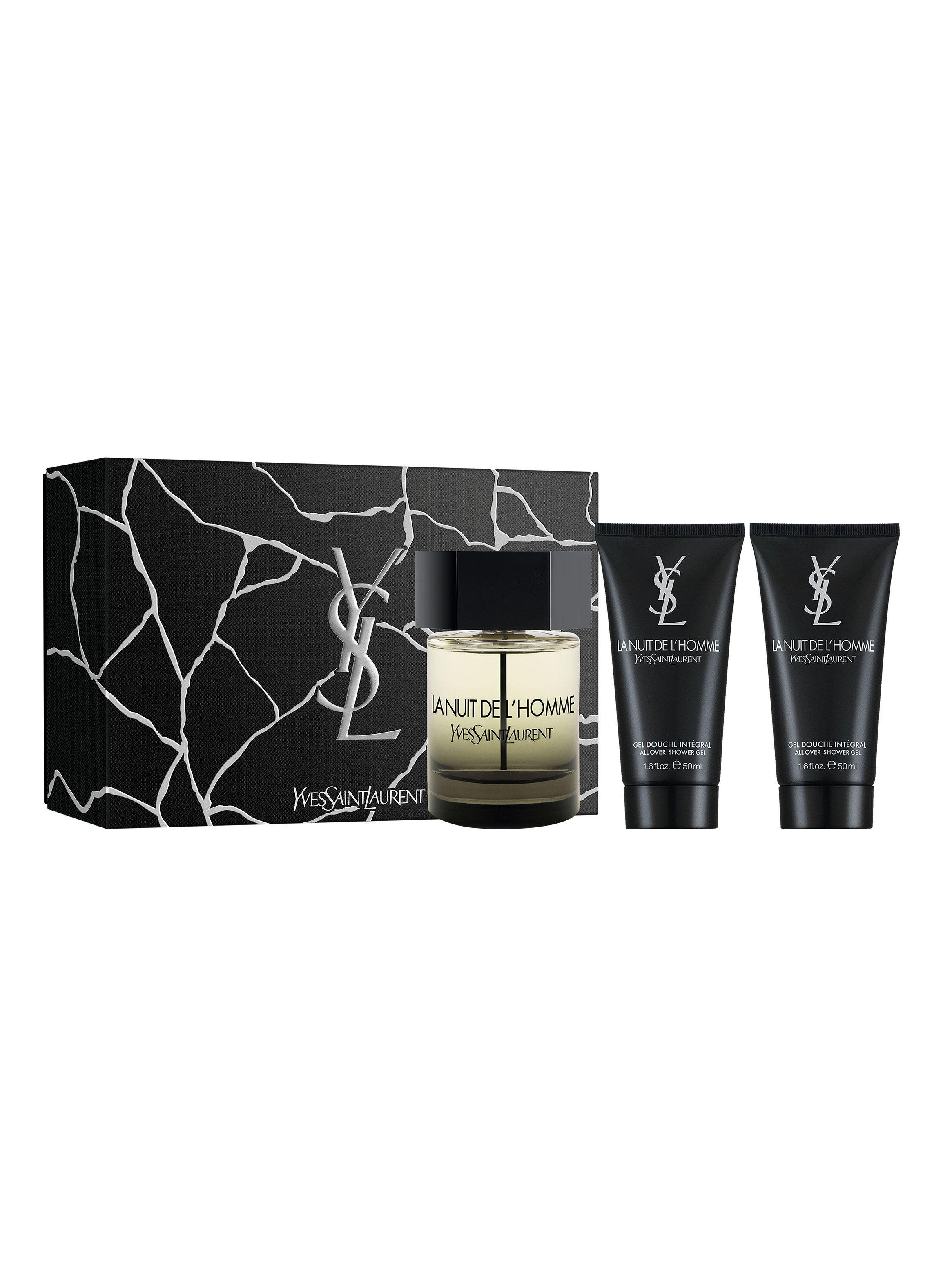 Set Perfume La Nuit de L'Homme EDT Hombre 100 ml + 2 Shower Gel 50 ml Yves Saint Laurent-0