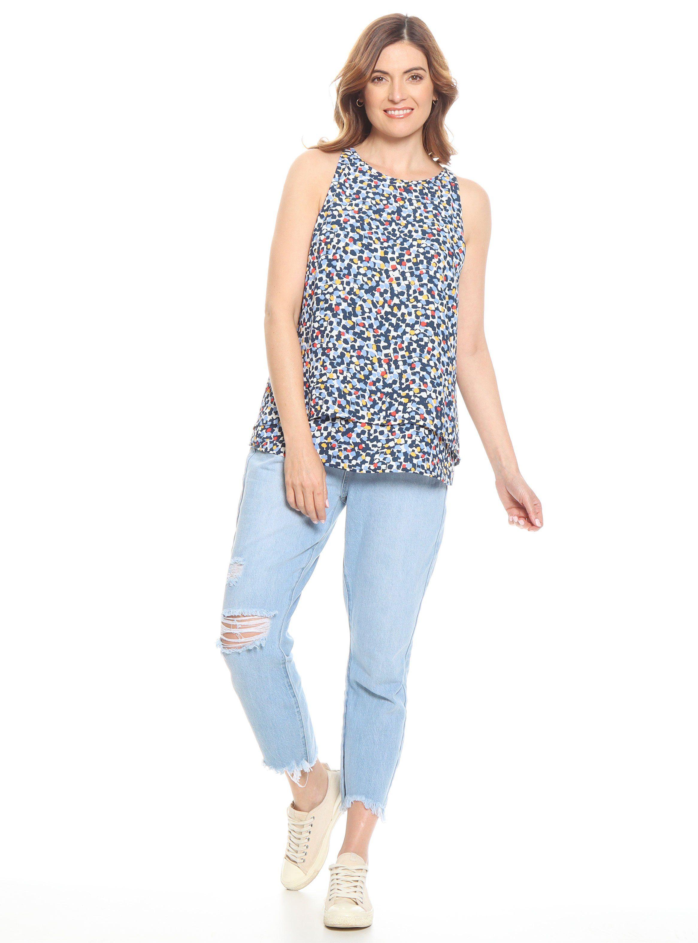 Blusa Doble Escote Redondo Cierre Trasero-3