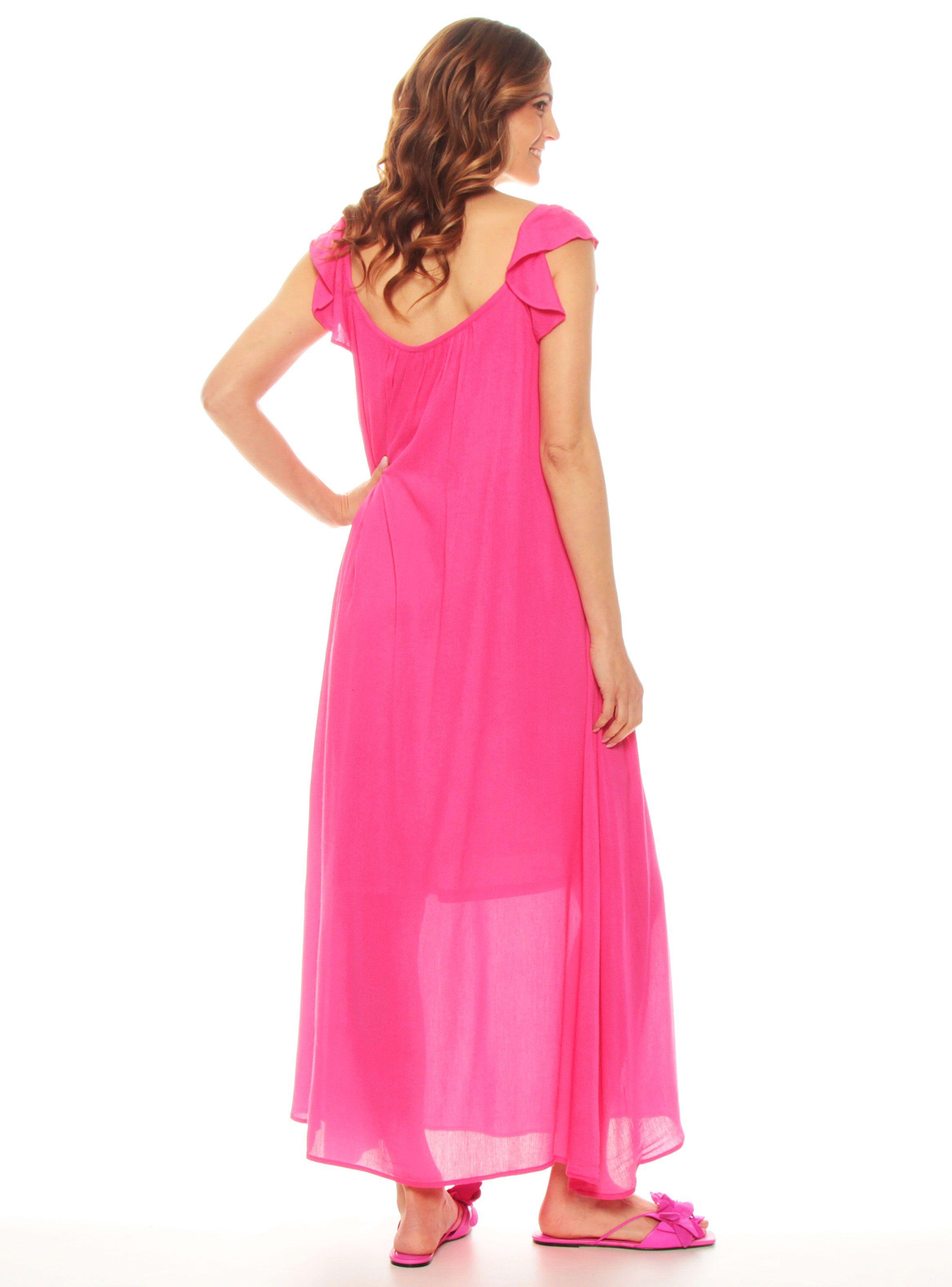 Vestido Largo Manga Corta Vuelito-1