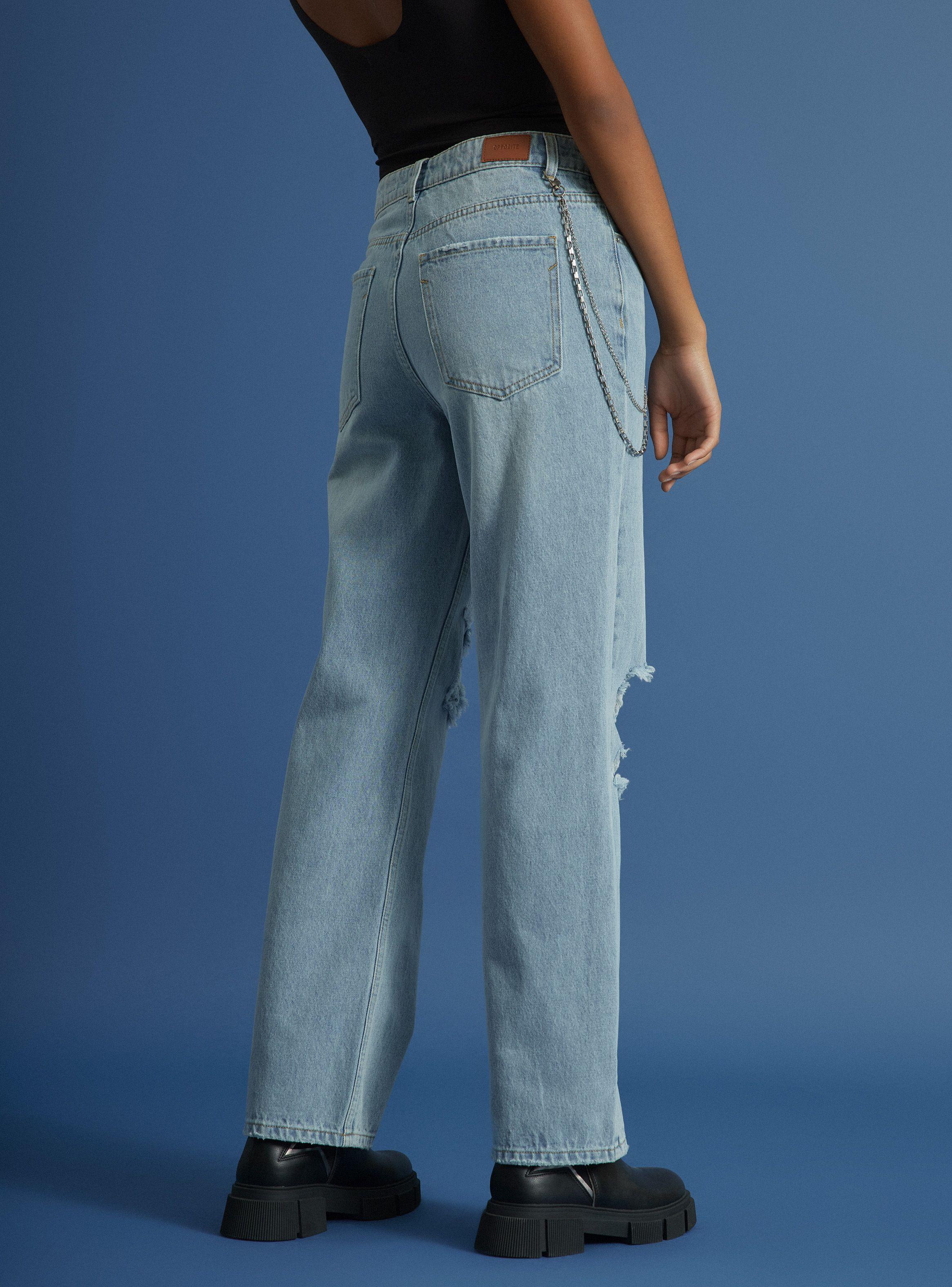 Jeans Aplicación Cadena-1