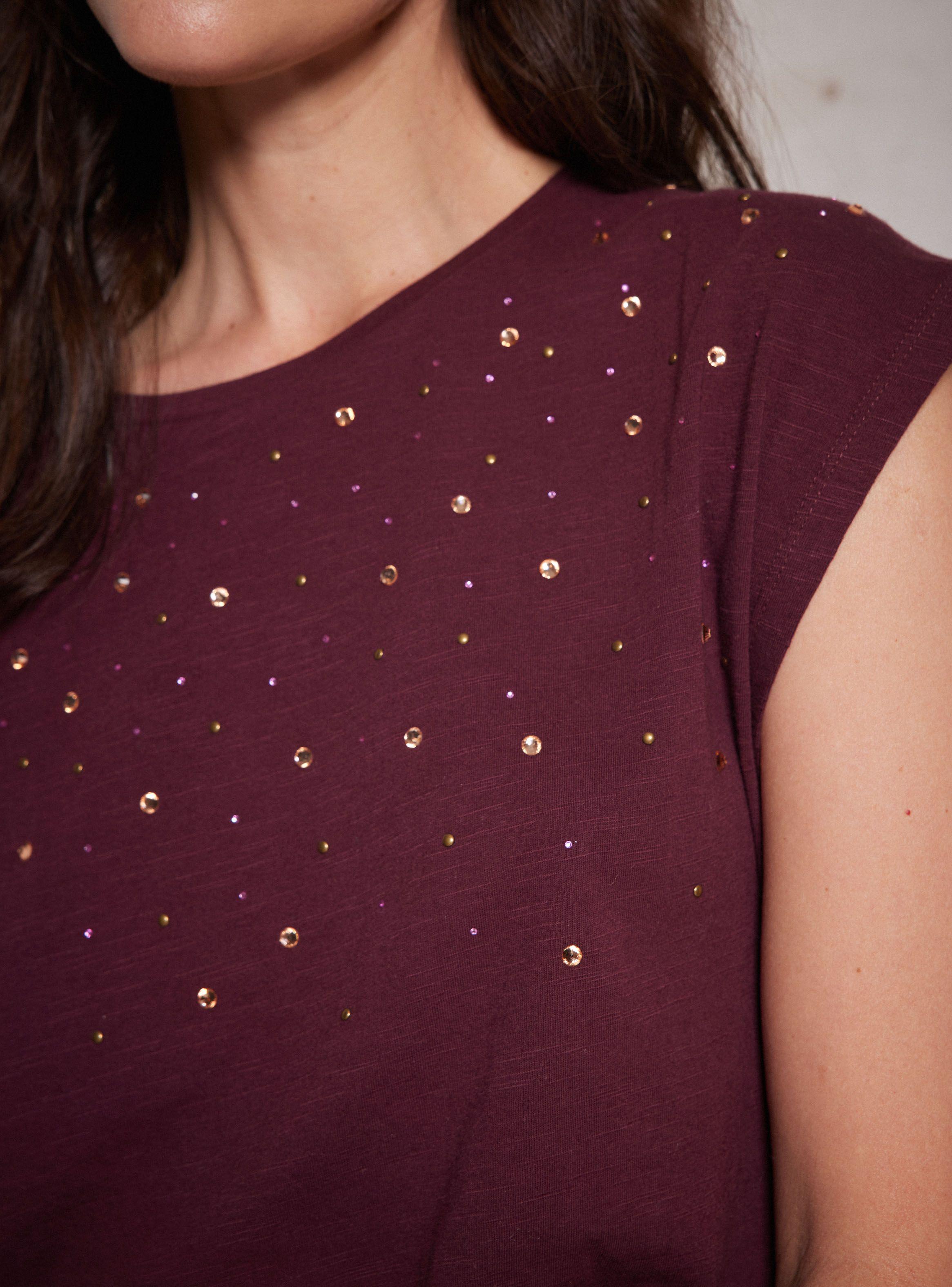 Polera Holgada Con Aplicación De Brillos-3