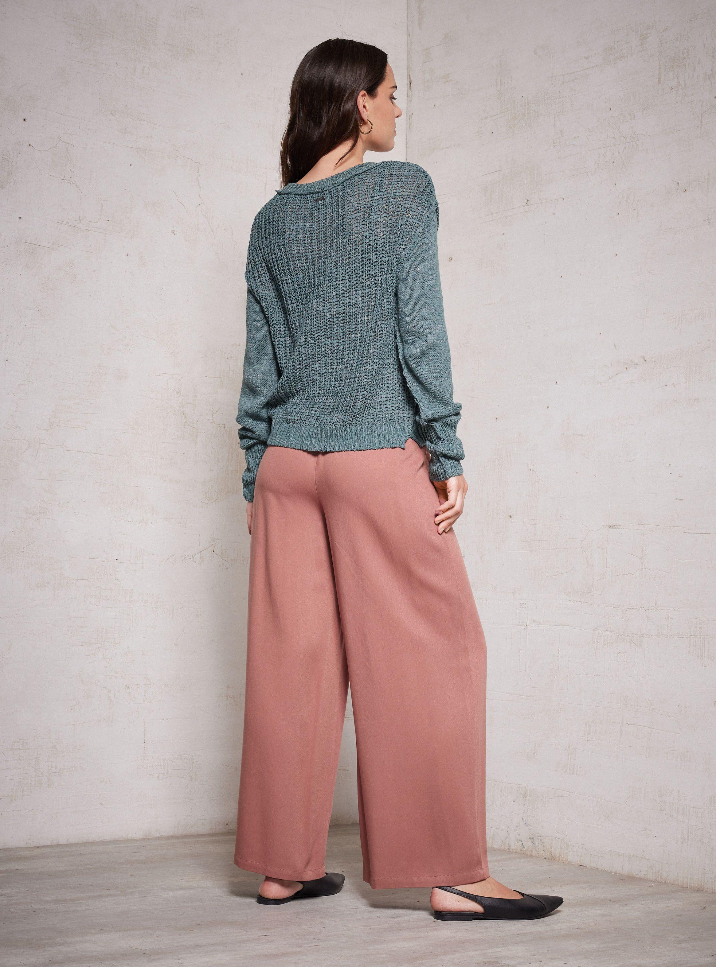 Sweater Calado Tejido Con Cinta-5