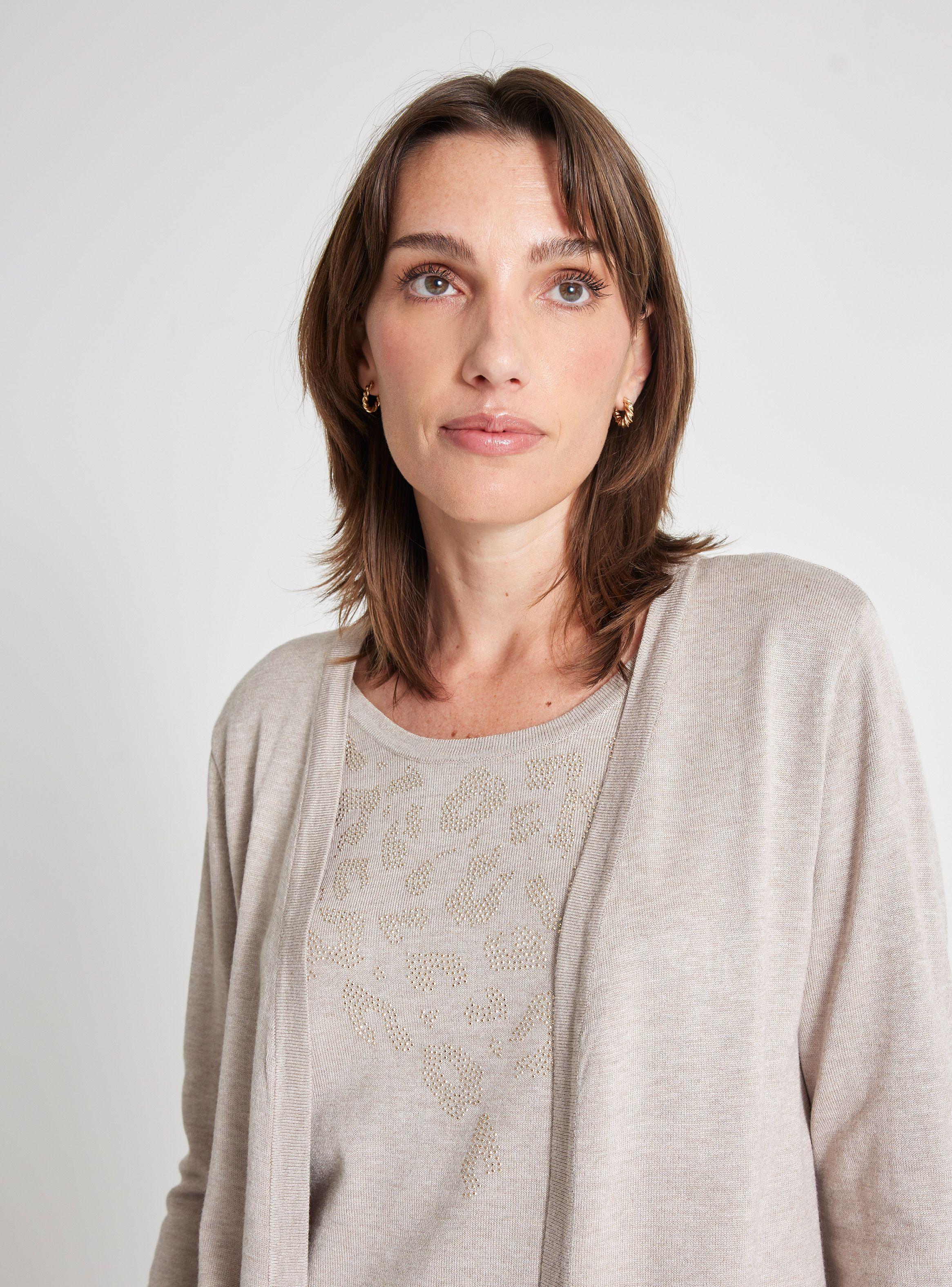 Sweater Capa Y Top Con Brillos-2