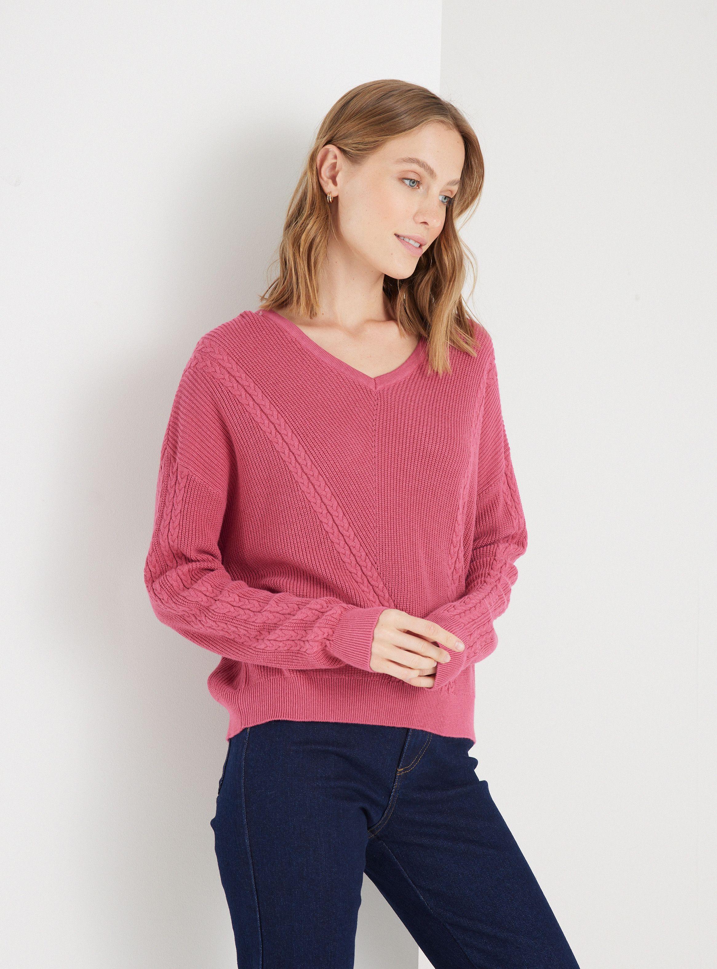 Sweater Diseño De Trenza Frontal-0