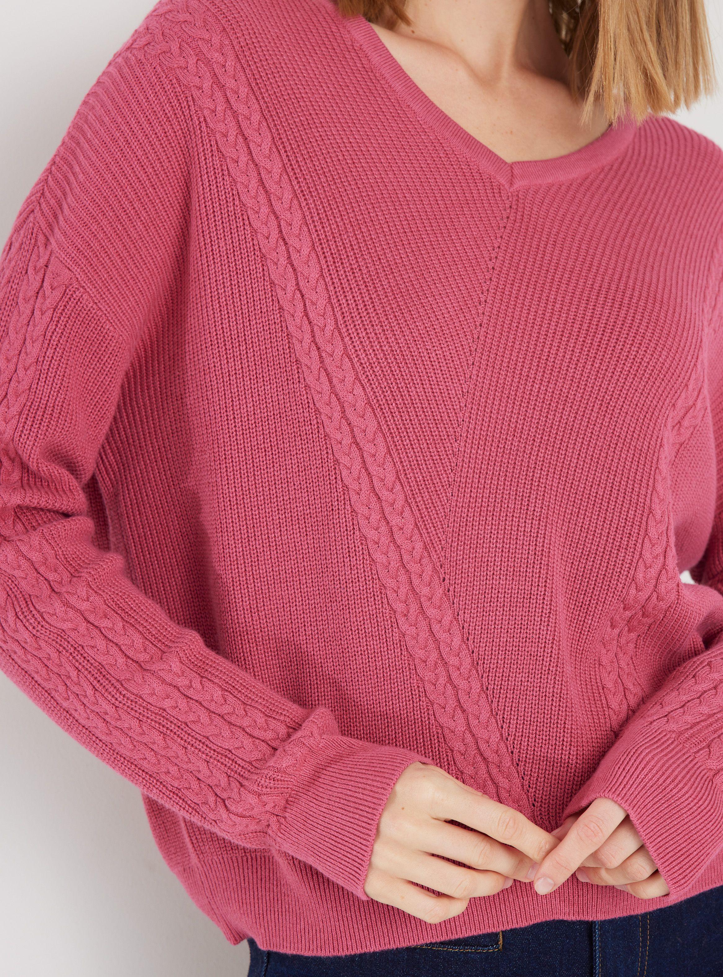 Sweater Diseño De Trenza Frontal-3