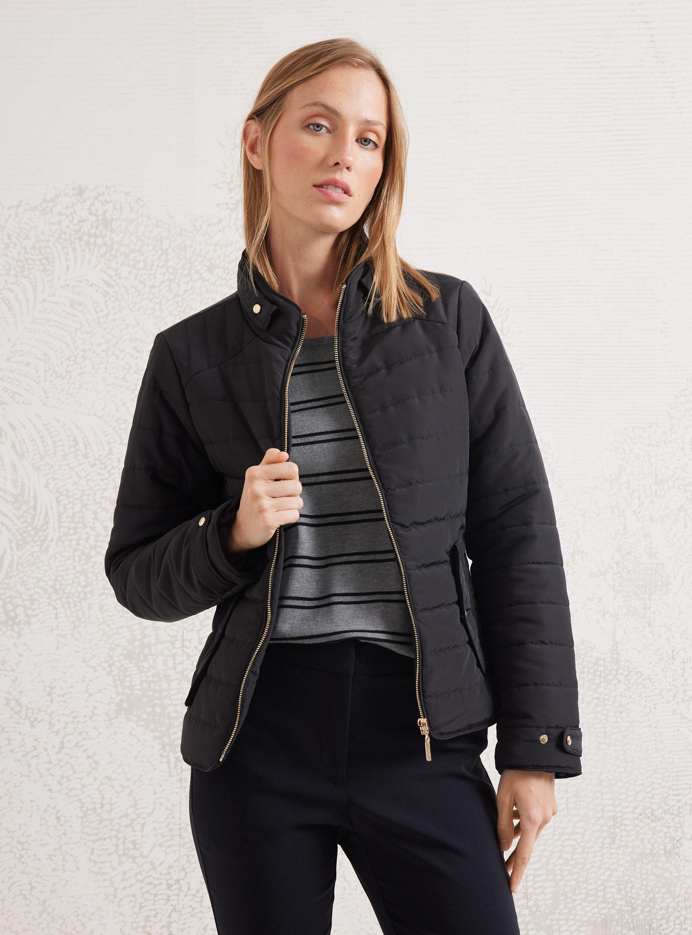Parka Básica Detalles Metálicos-0