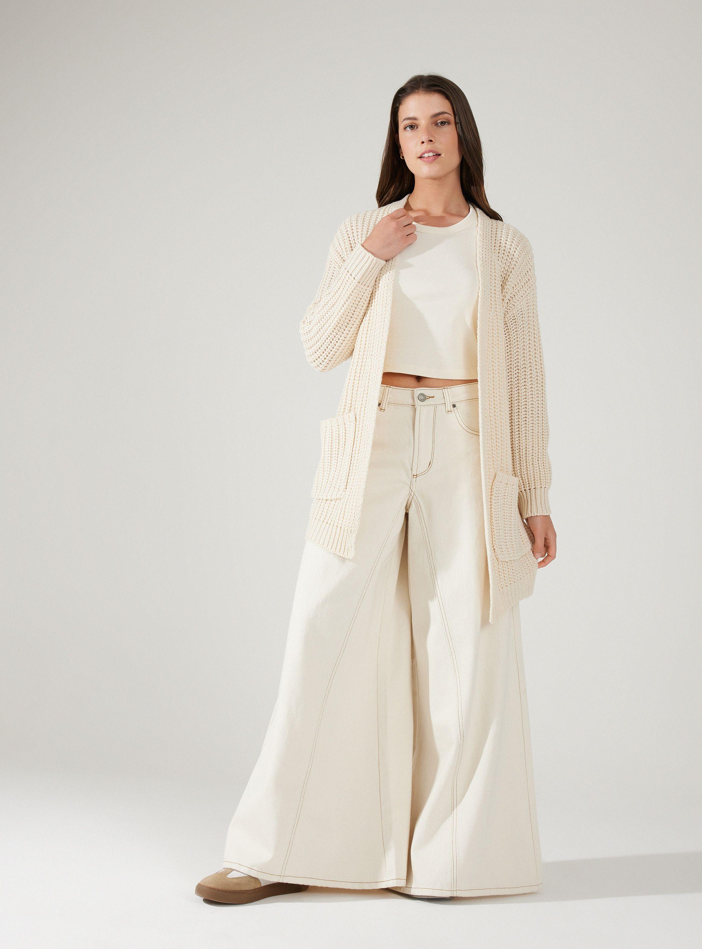 Chaleco Largo con Bolsillos a los Costados-4