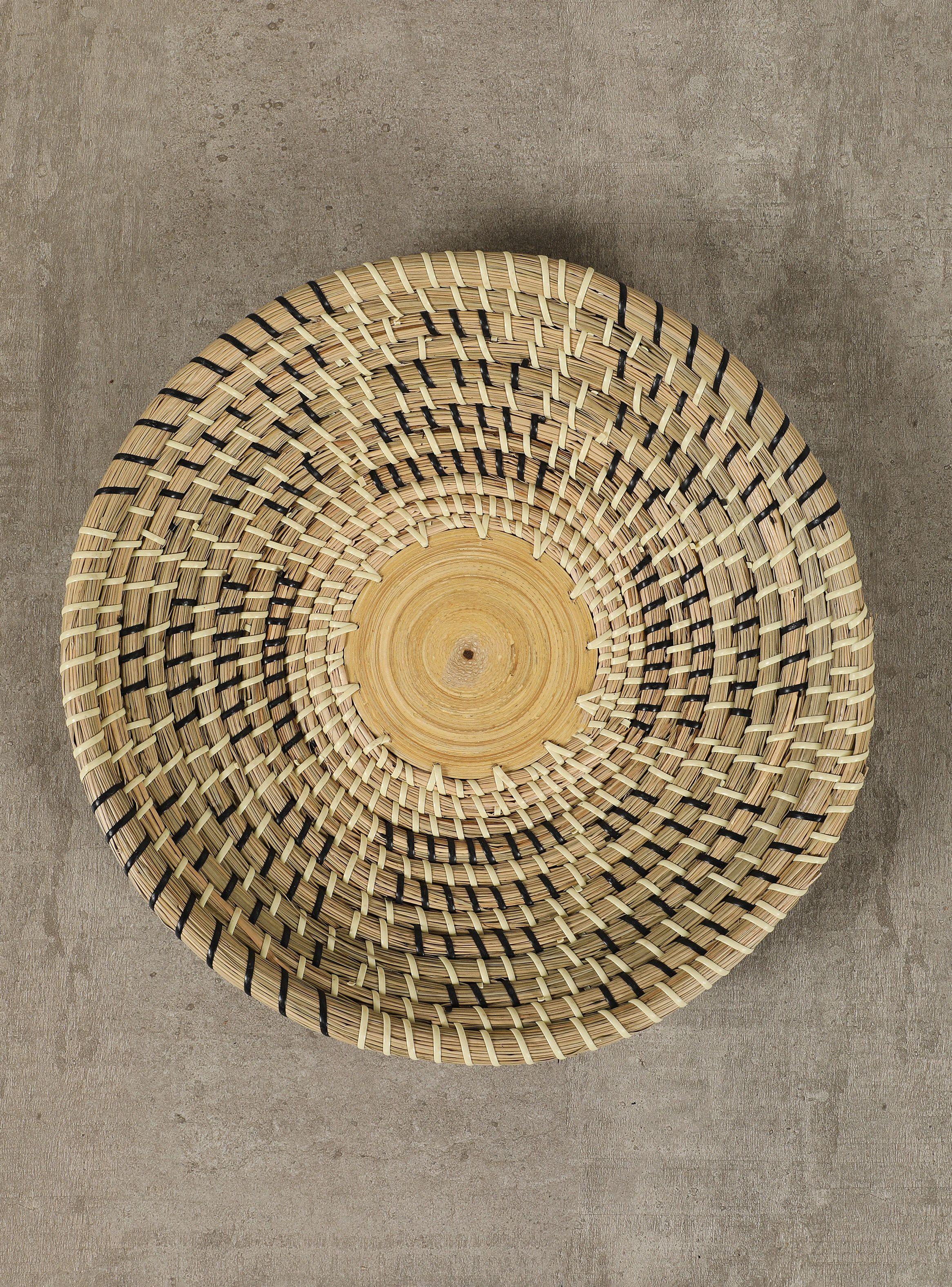 Plato de Cestería Étnico M2 36 x 7 cm-2