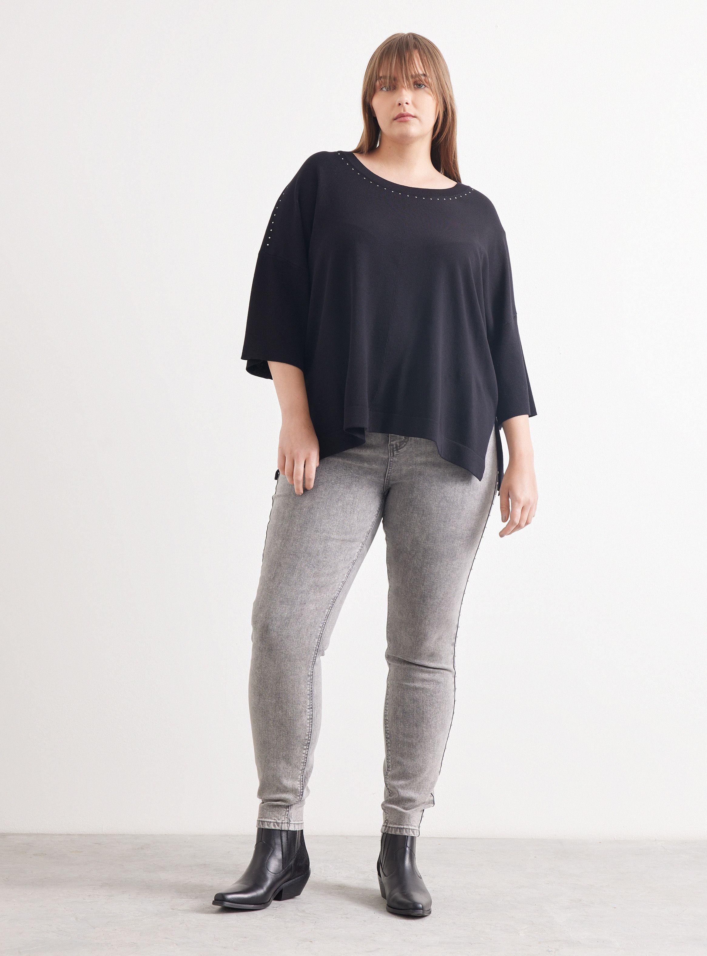 Sweater Cuello Redondo Y Hombro Caído-4