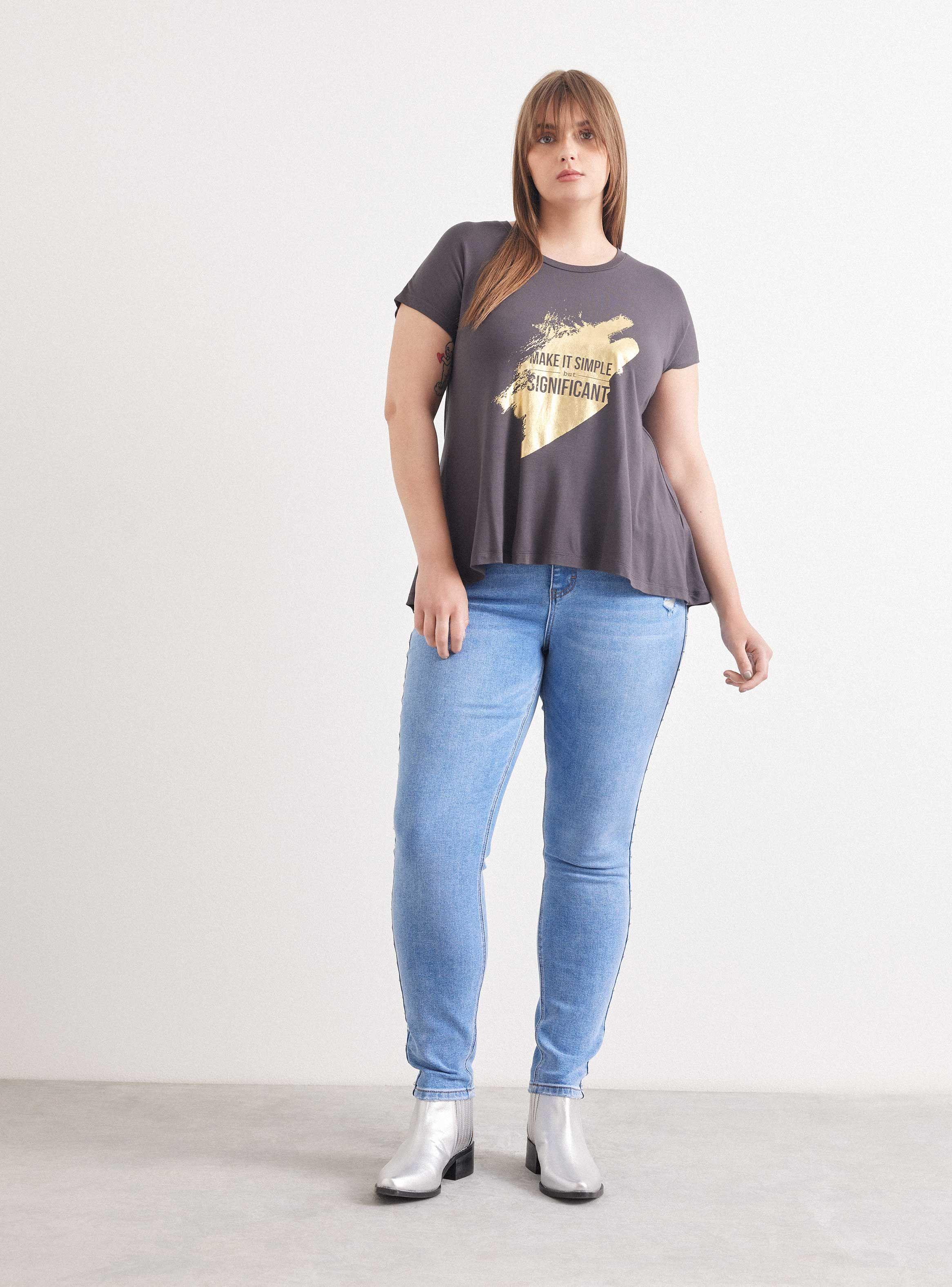 Polera Estampado Focal Metalizado-4