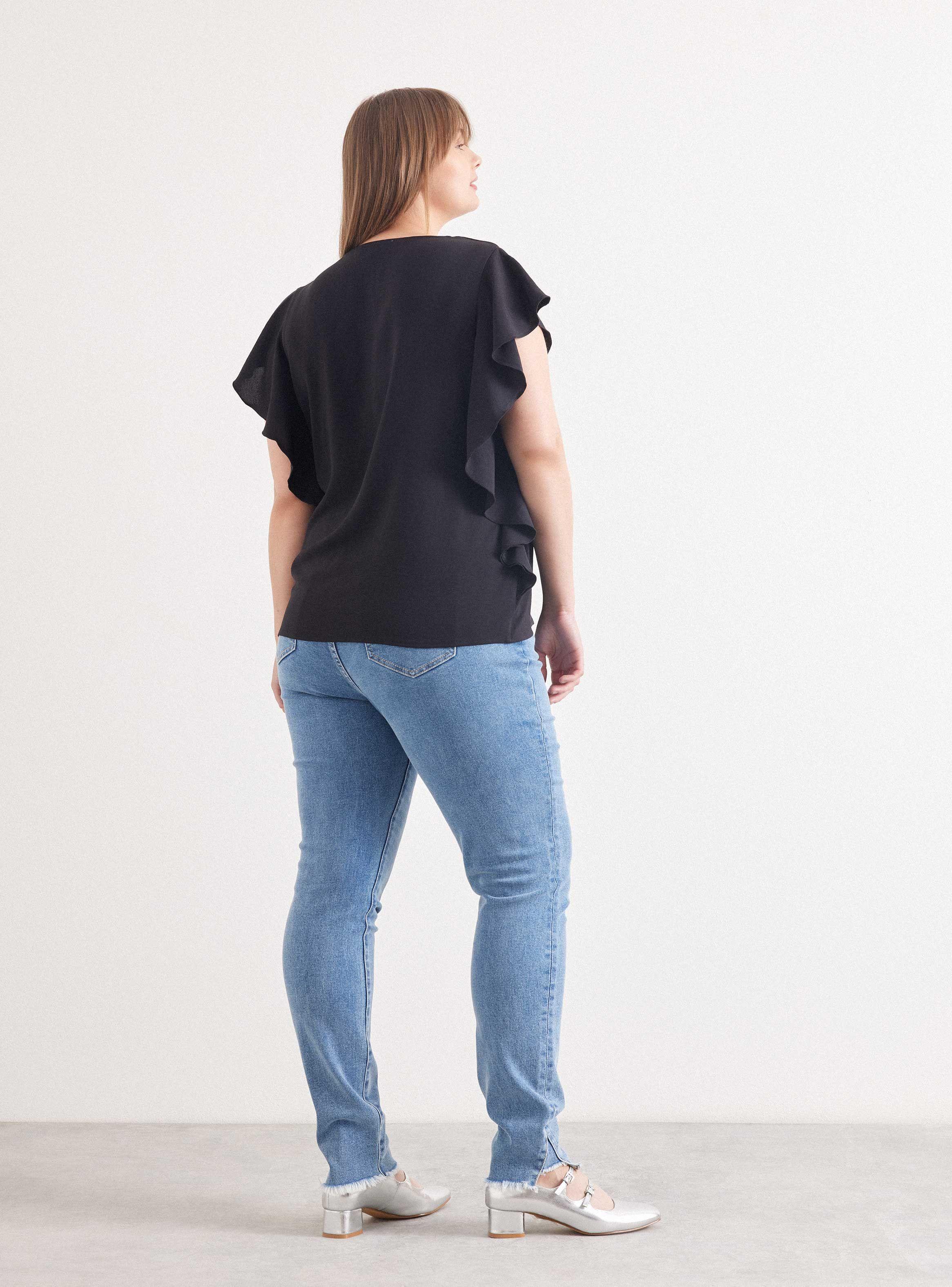 Blusa con Vuelo en Mangas-5