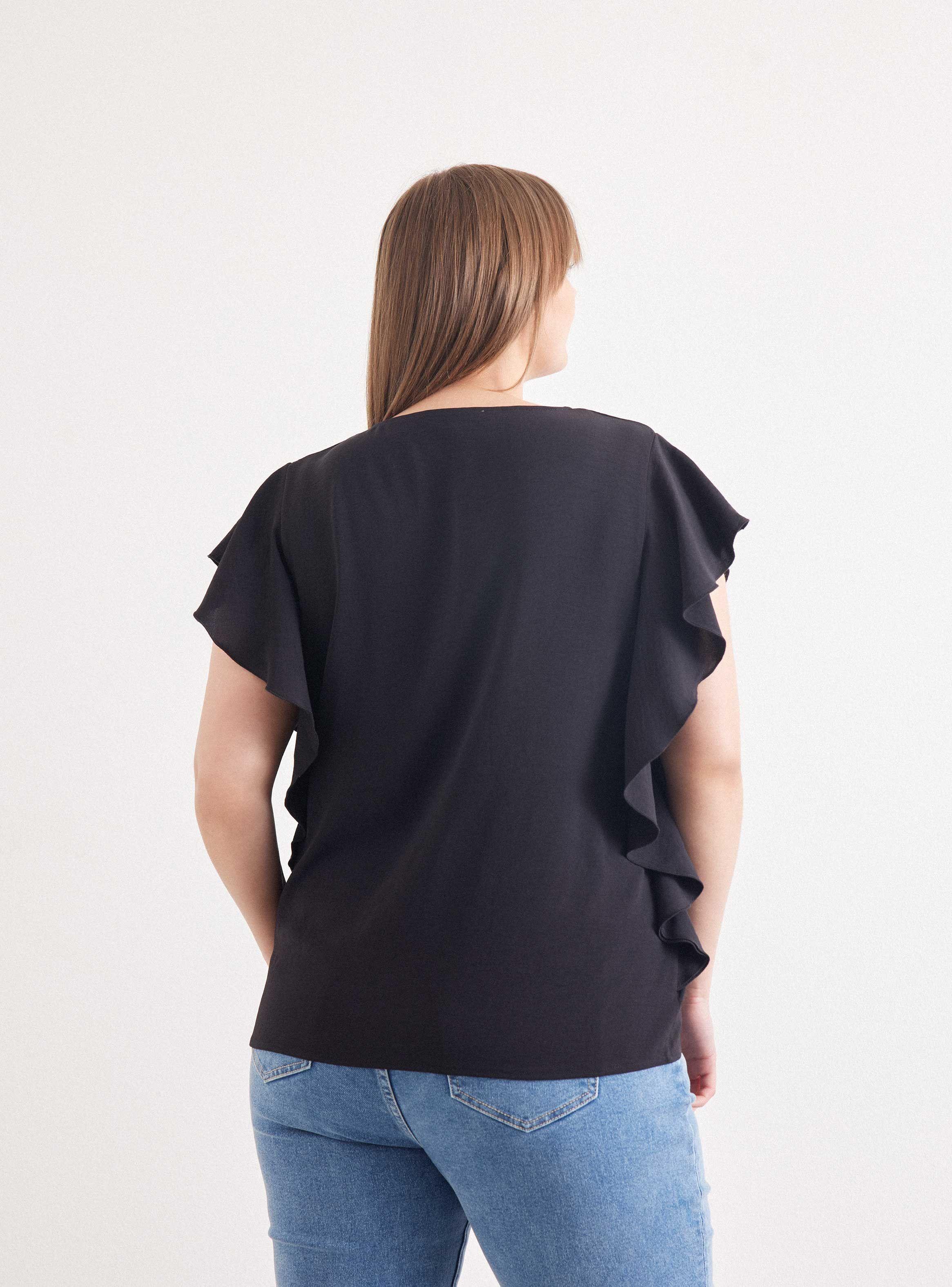 Blusa con Vuelo en Mangas-1