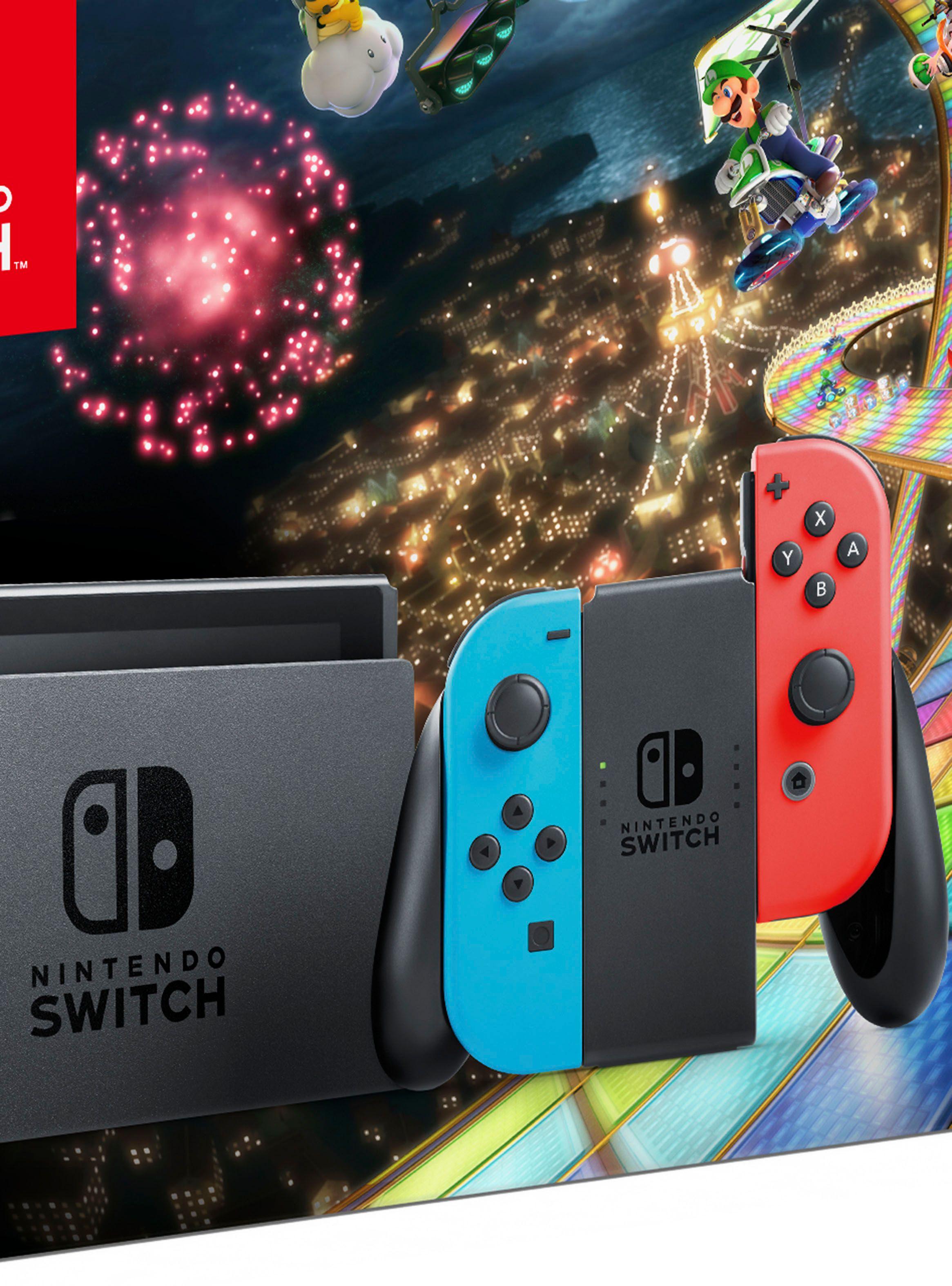 Consola Nintendo Switch Neon Blue & Neon Red Joy-Con + Mario Kart 8 Deluxe + 3 Month Nintendo Switch Online Individual Membership-1