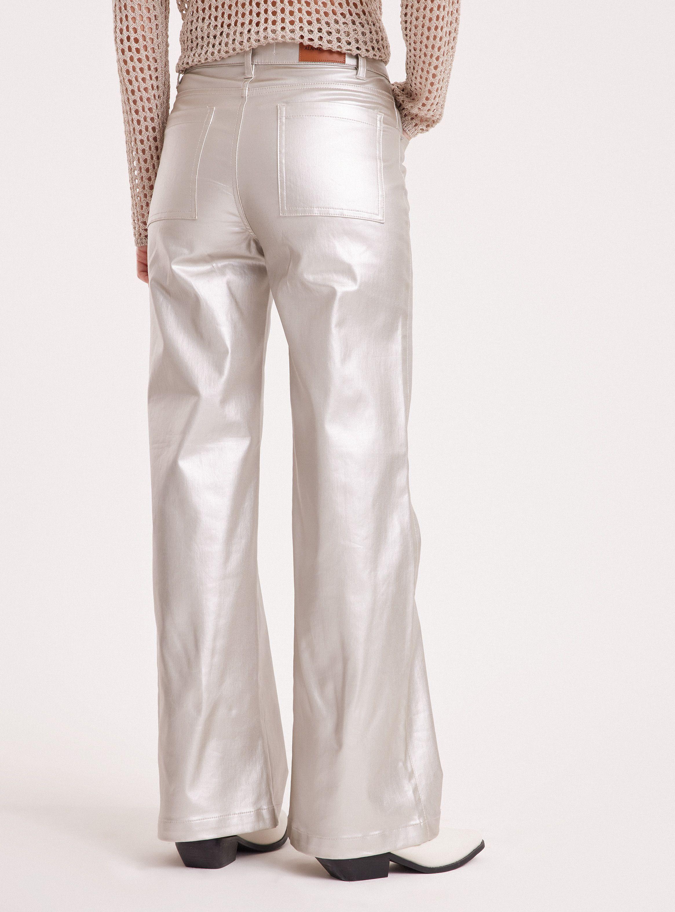 Jeans Tela Metalizada Color-1