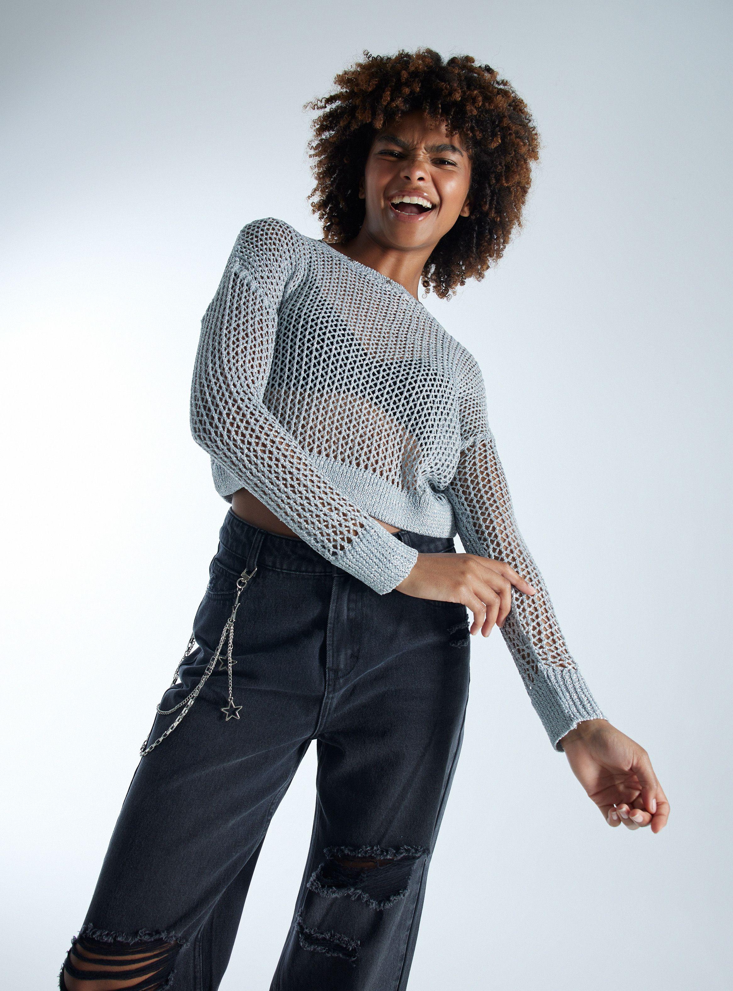 Sweater Calado Metalizado-0