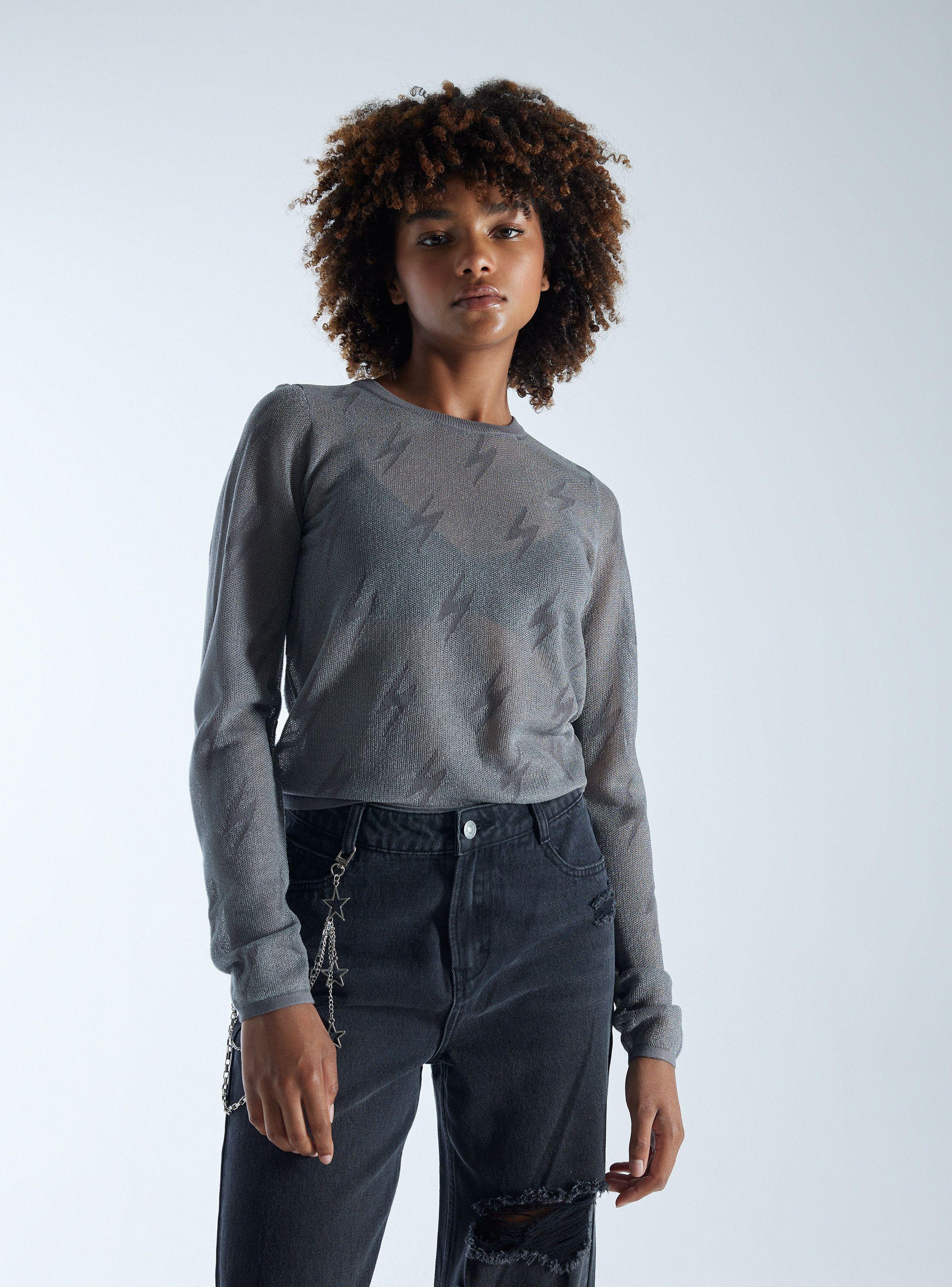 Sweater Cuello Redondo Jacquard-0