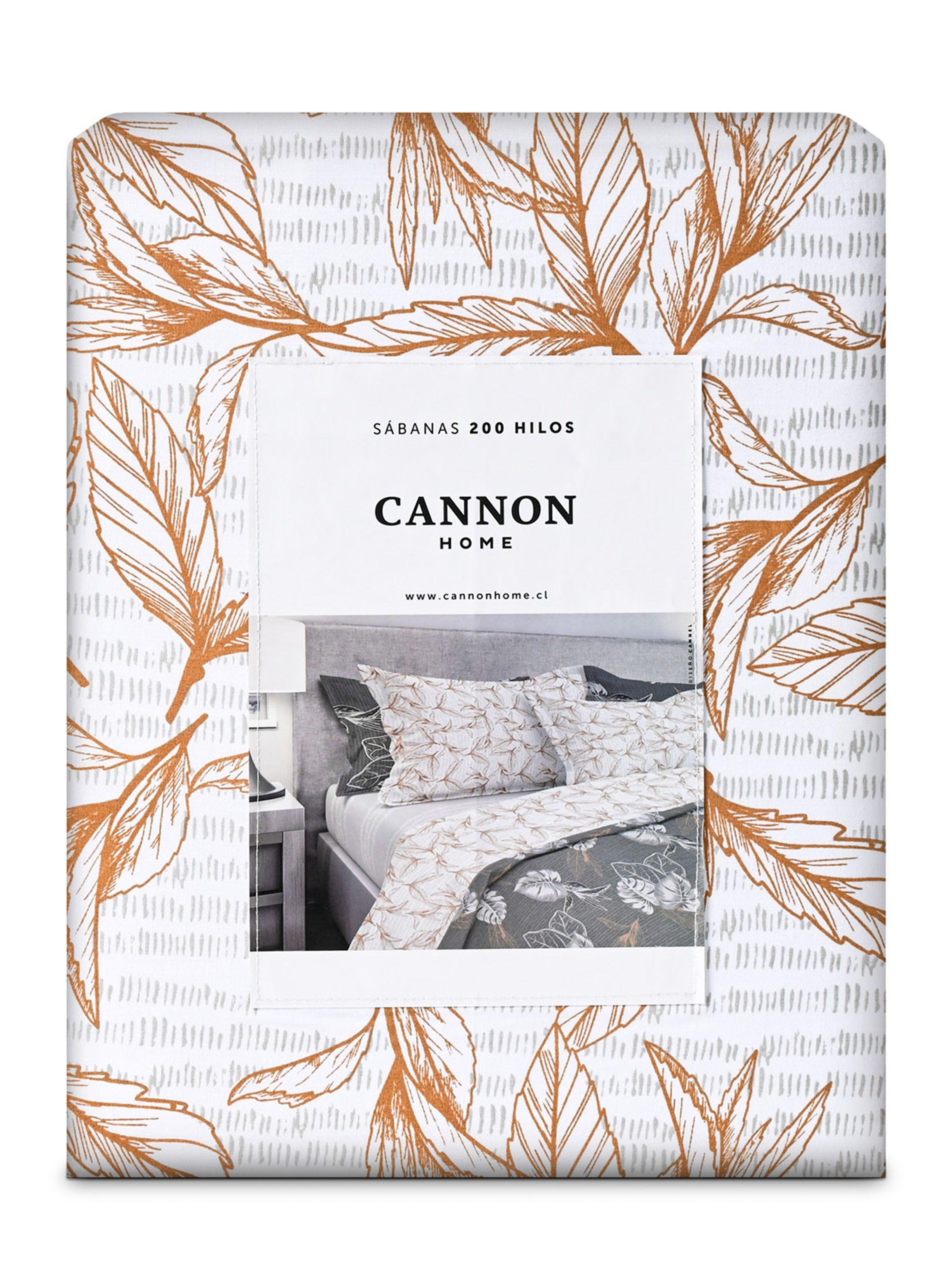 Juego Sábanas Cannet 1.5 Plazas 200 Hilos Naranjo-3