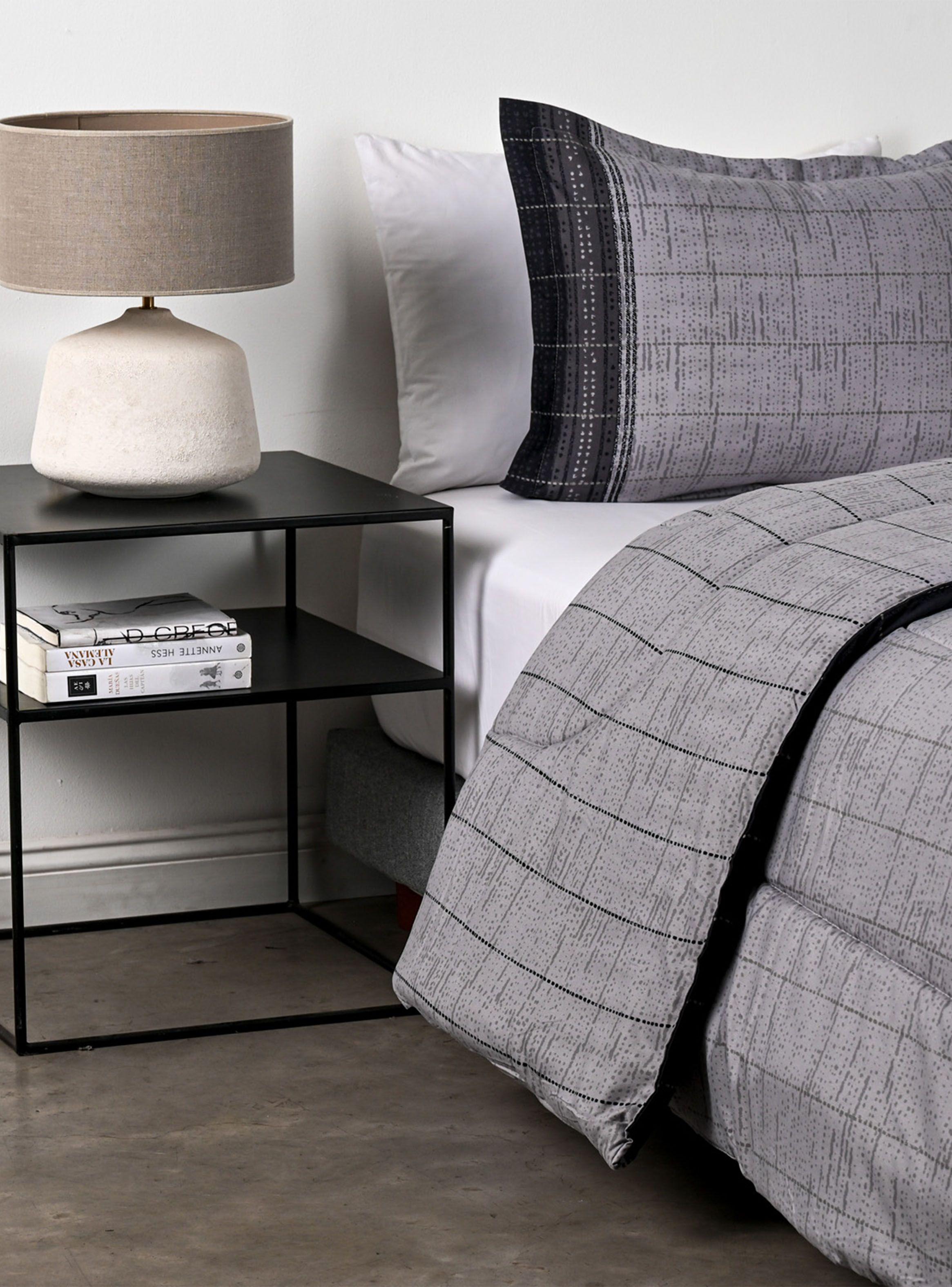 Plumón Fawn 1.5 Plazas Microfibra Gris-2