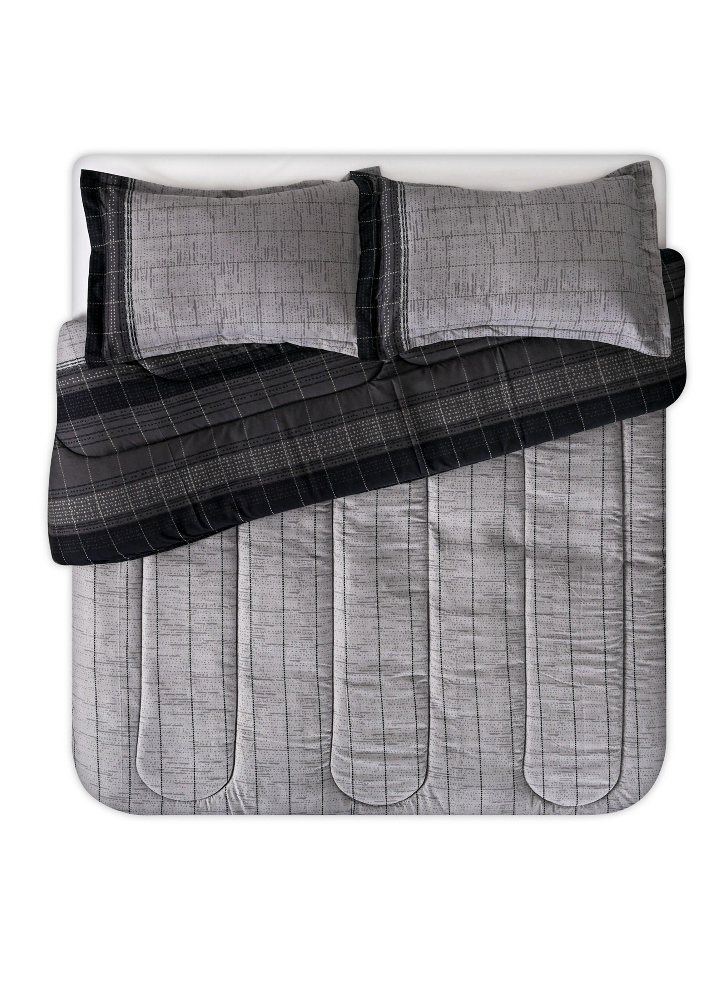 Plumón Fawn 2 Plazas Microfibra Gris-1