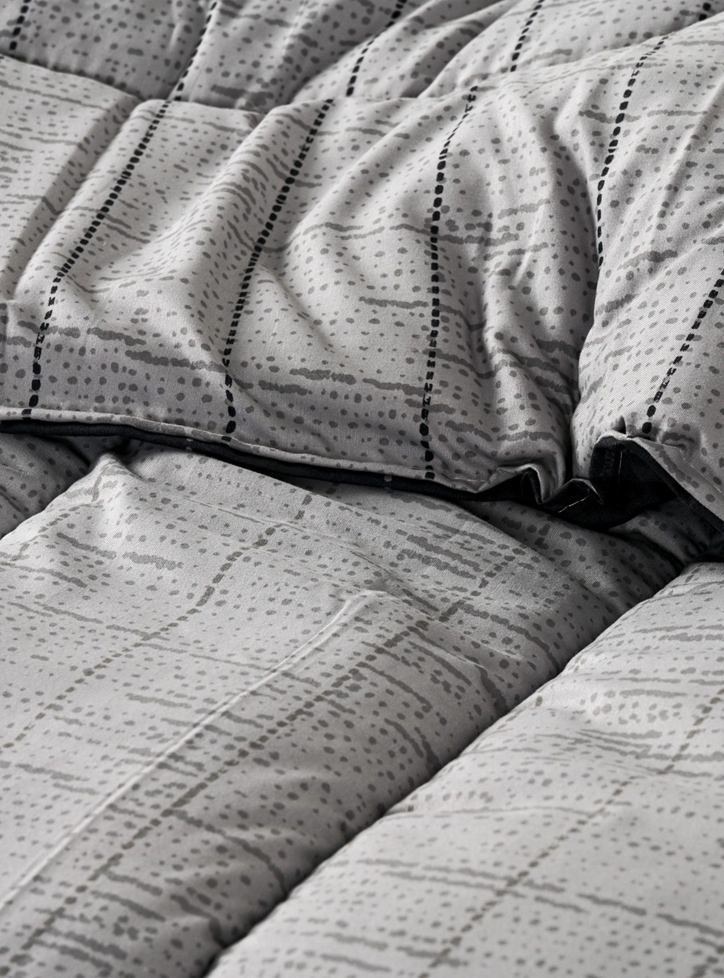 Plumón Fawn 2 Plazas Microfibra Gris-4