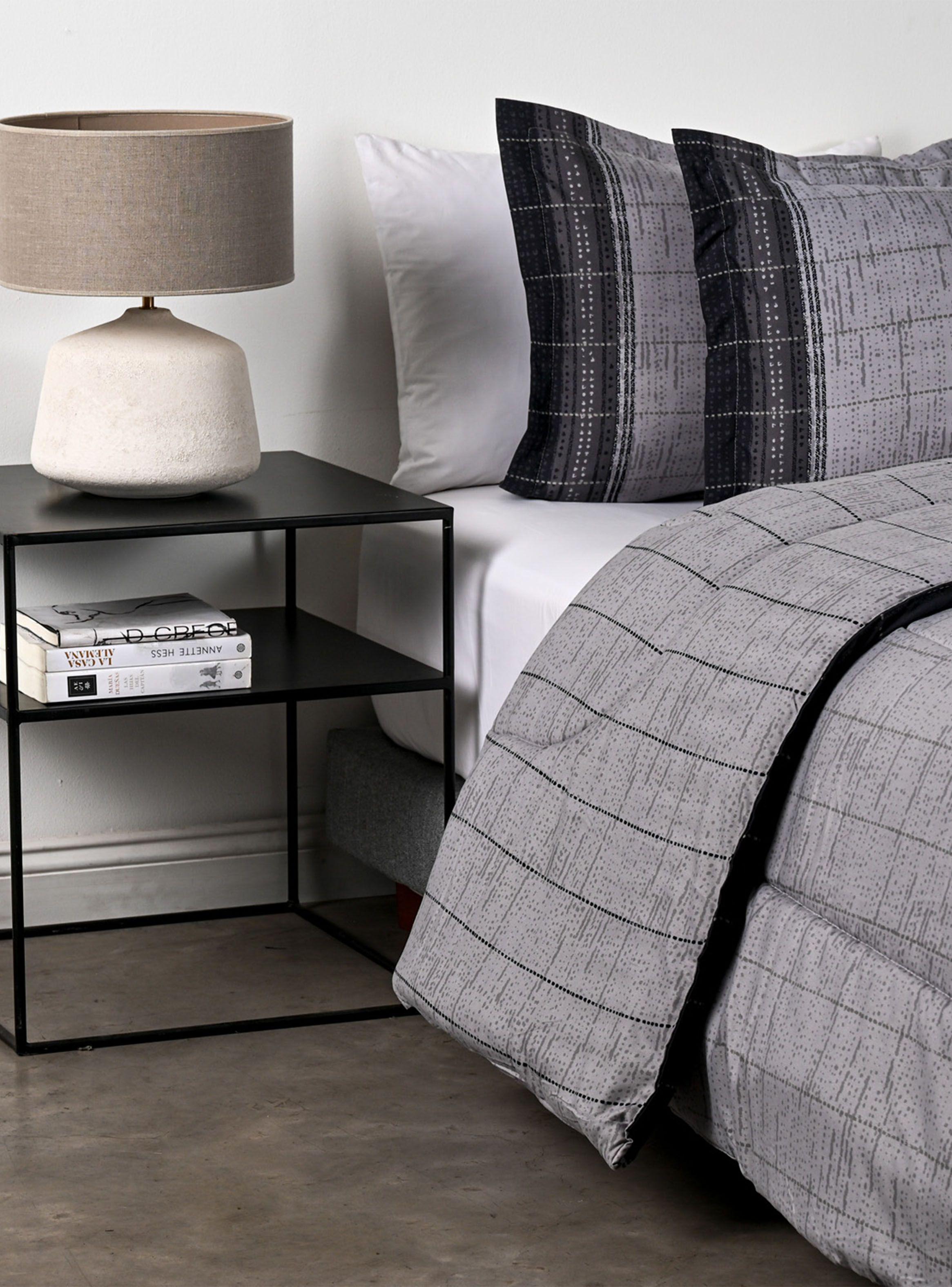 Plumón Fawn 2 Plazas Microfibra Gris-5