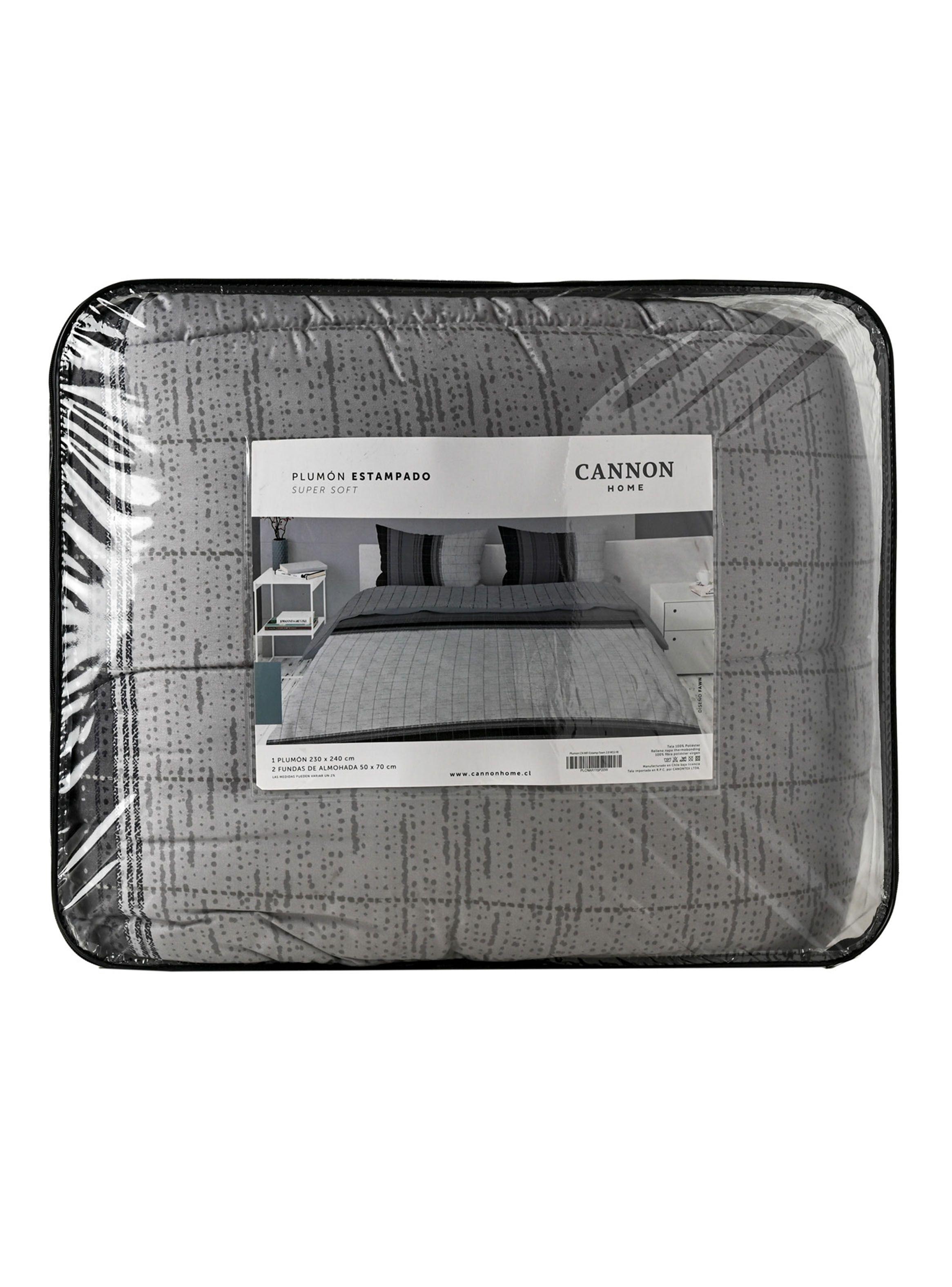 Plumón Fawn 2 Plazas Microfibra Gris-2