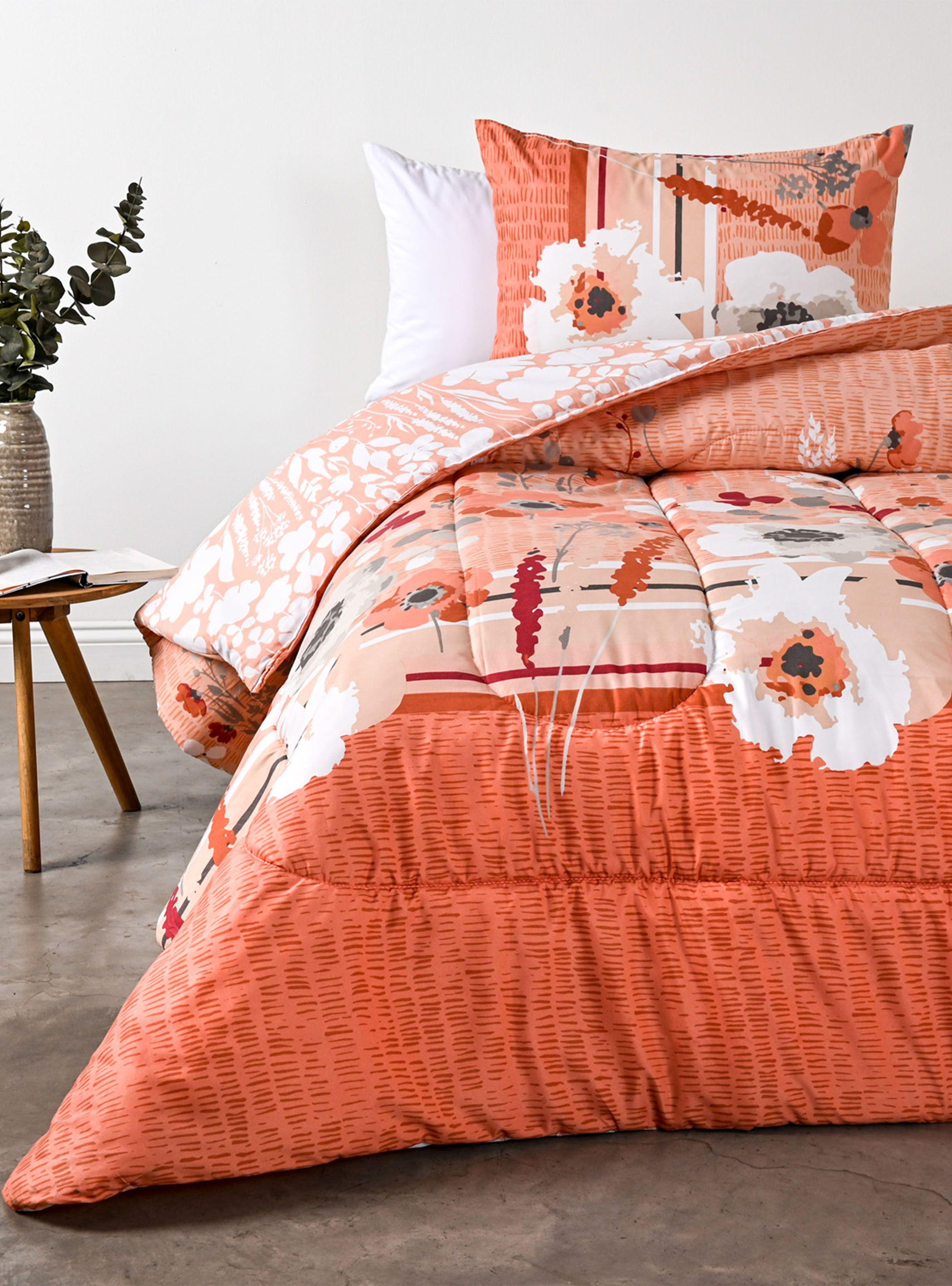 Plumón Alba 1.5 Plazas Microfibra Rosa-0