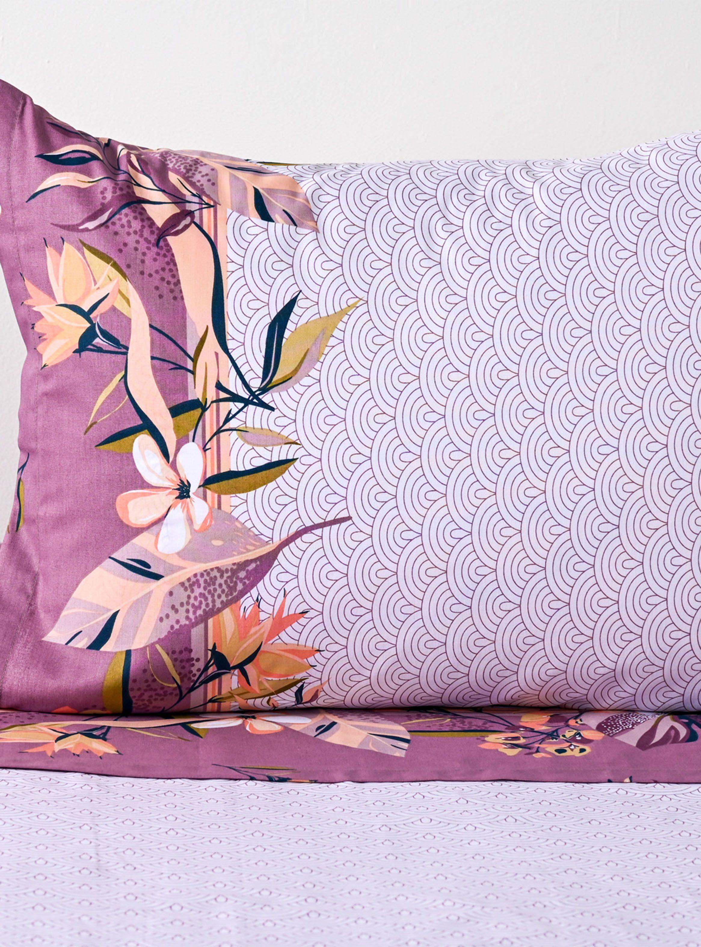 Juego Sábanas Kendari 1.5 Plazas 144 Hilos Morado-1