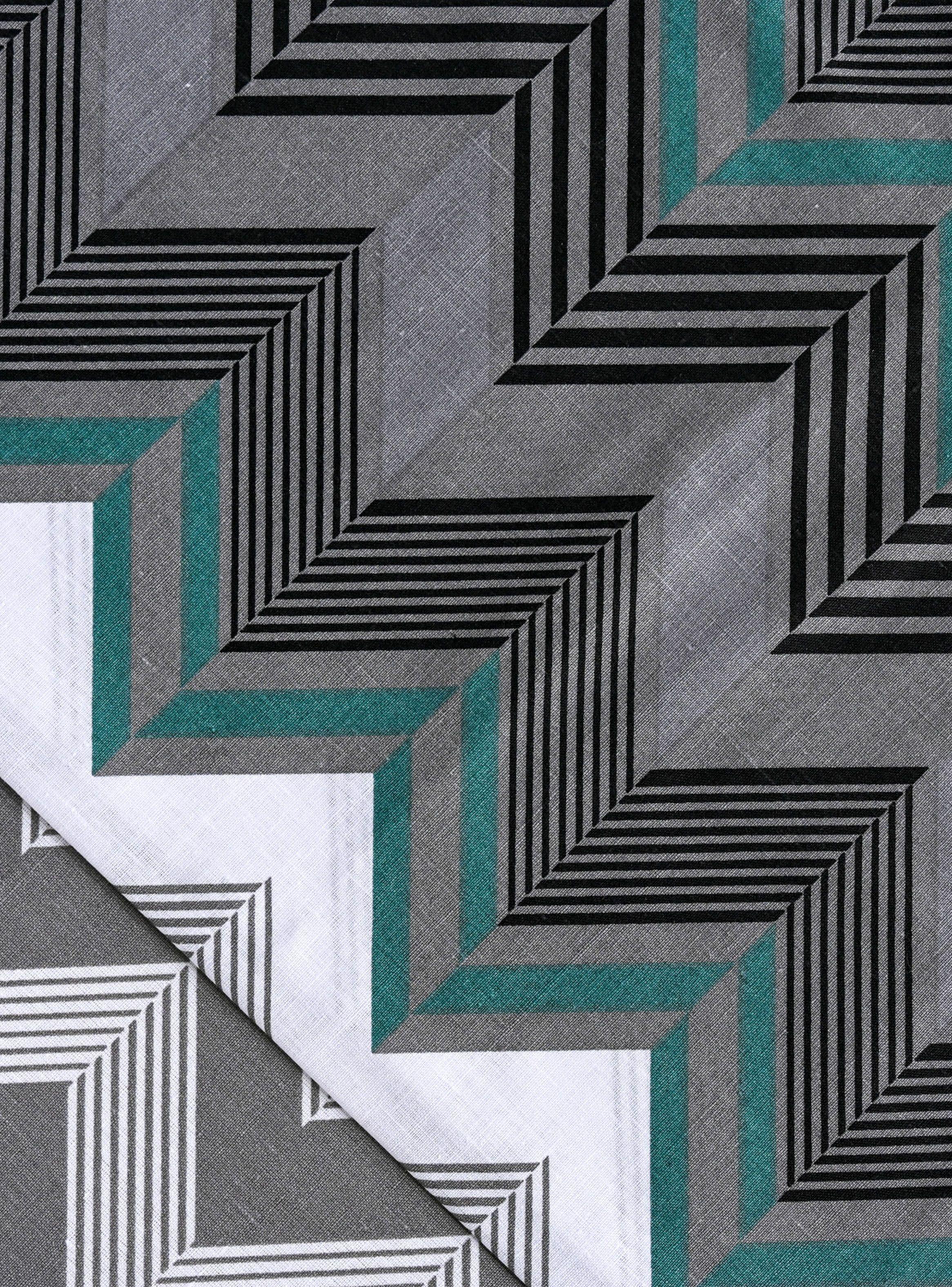 Juego de Sábanas Tambo 2 Plazas 144 Hilos Gris-2