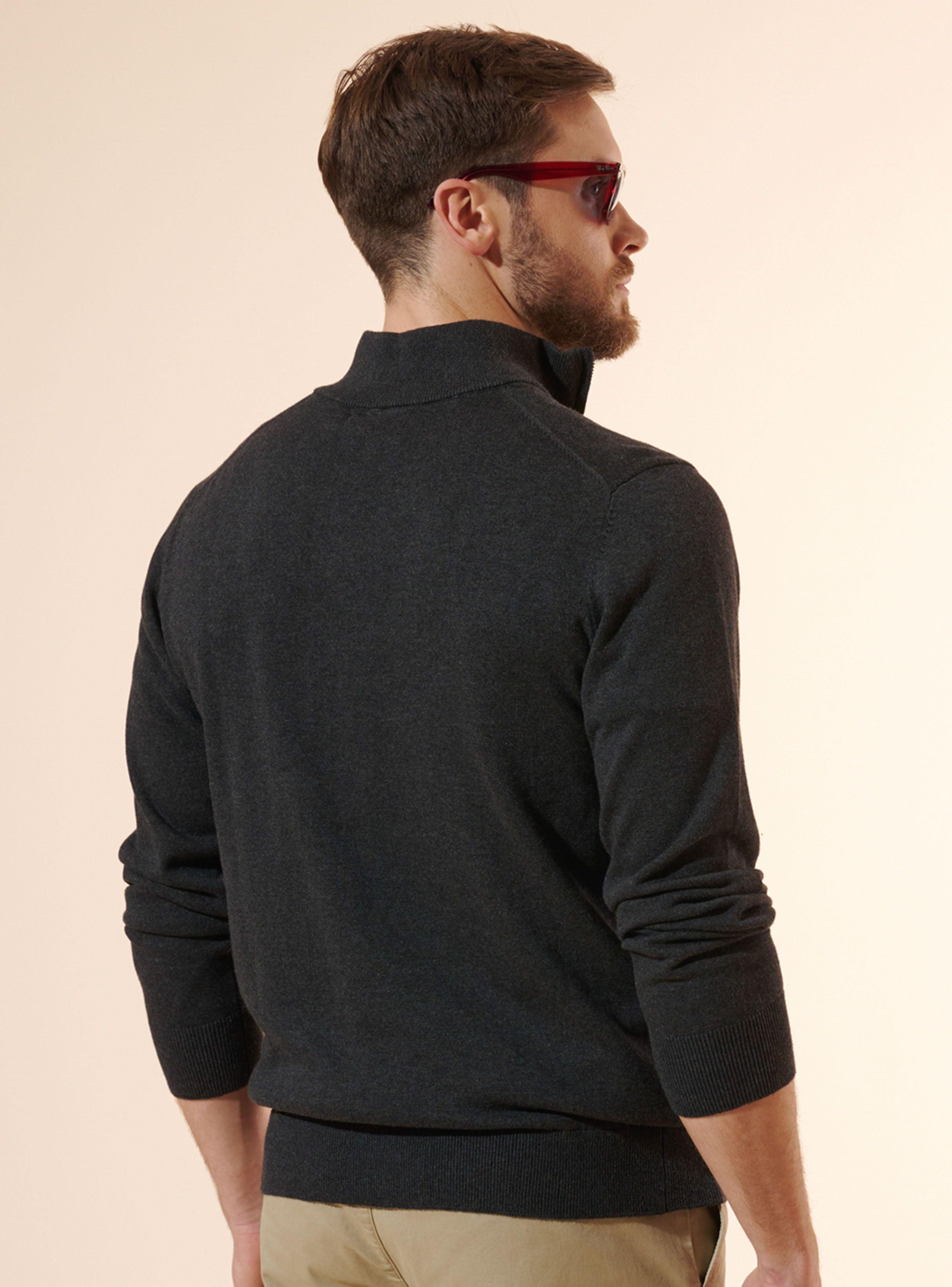 Sweater Liso Clásico Half Zipper-1