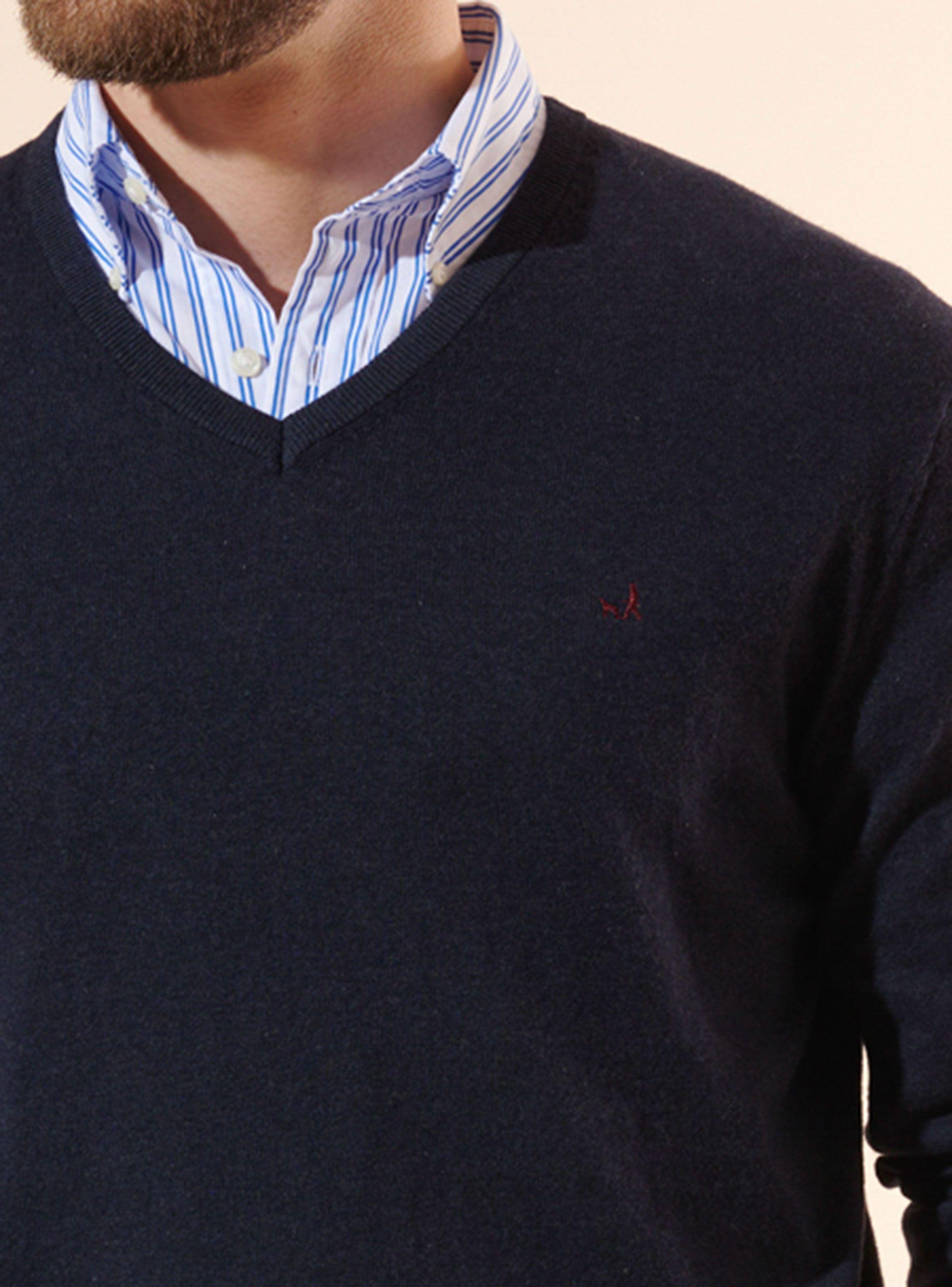Sweater Clásico V-Neck Algodón Pima-1