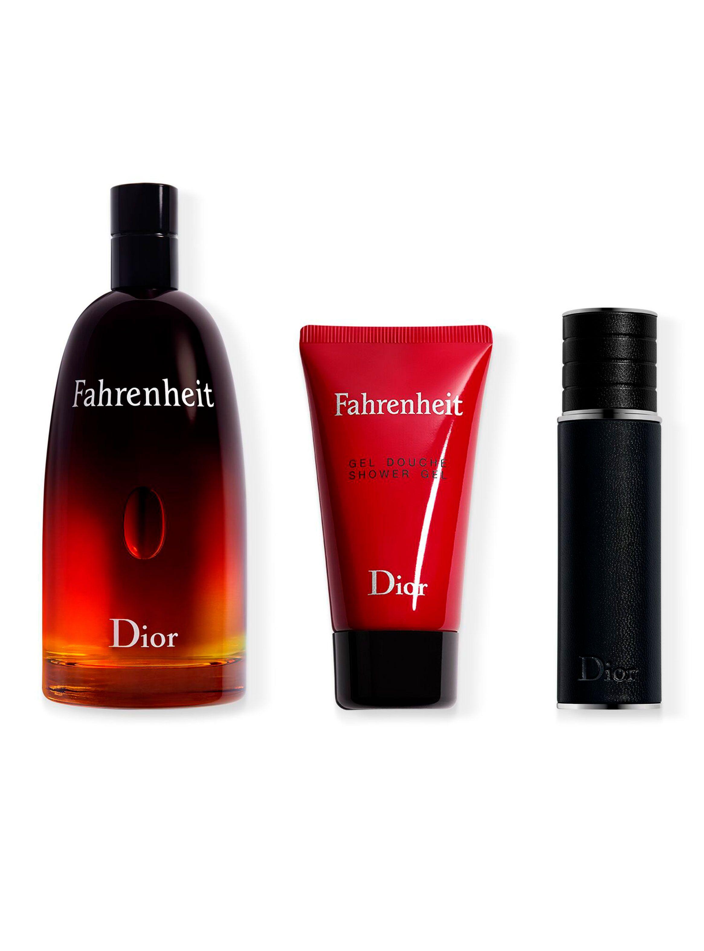 Set Perfume Dior Fahrenheit EDT Hombre 100 ml + Shower Gel + Travel Size-1