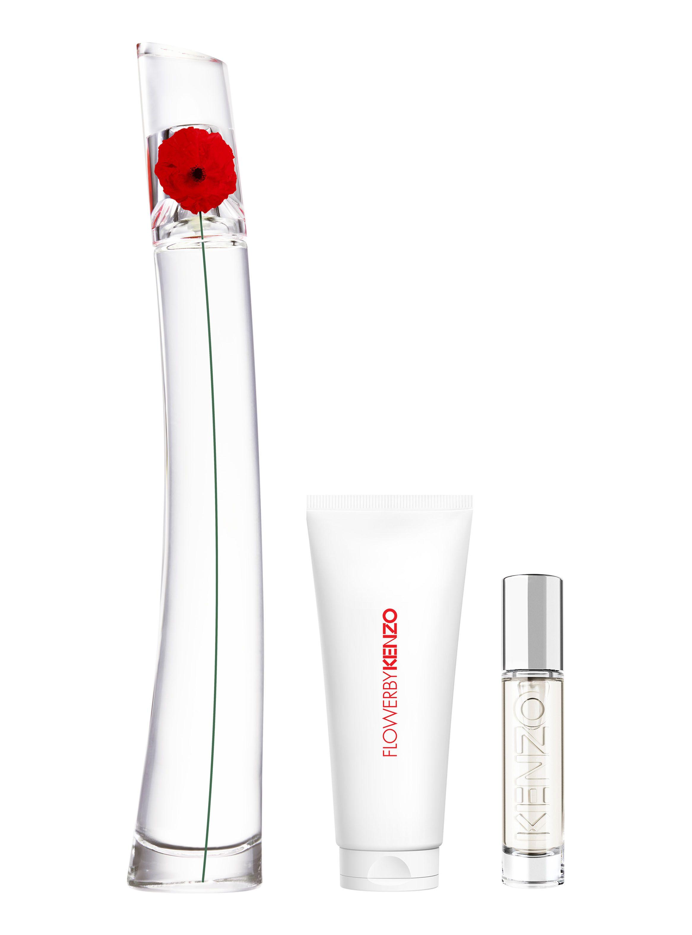 Set Perfume Flower EDP Mujer 100 ml + Perfumero de Viaje 10 ml + Bálsamo Corporal Humectante 75 ml-0