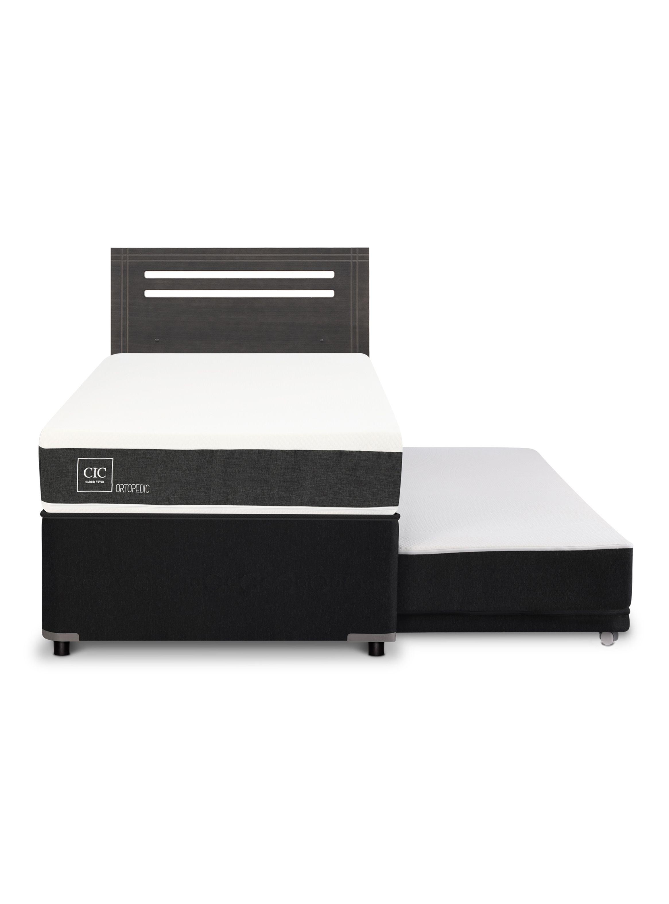Diván Ortopedic Black 1.5 Plazas + Respaldo Múnich-2