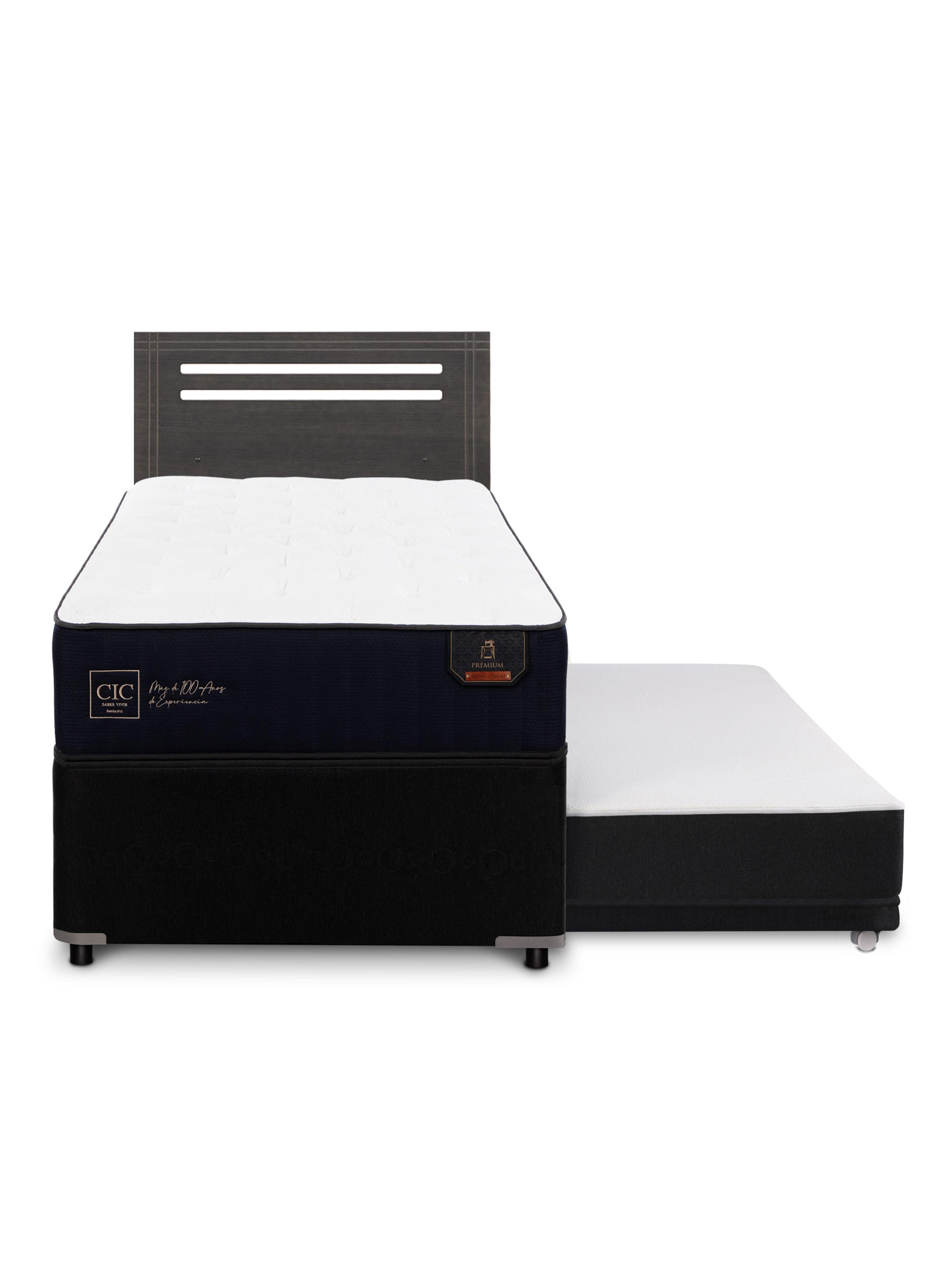 Diván Premium Black 1.5 Plazas + Respaldo Múnich-2