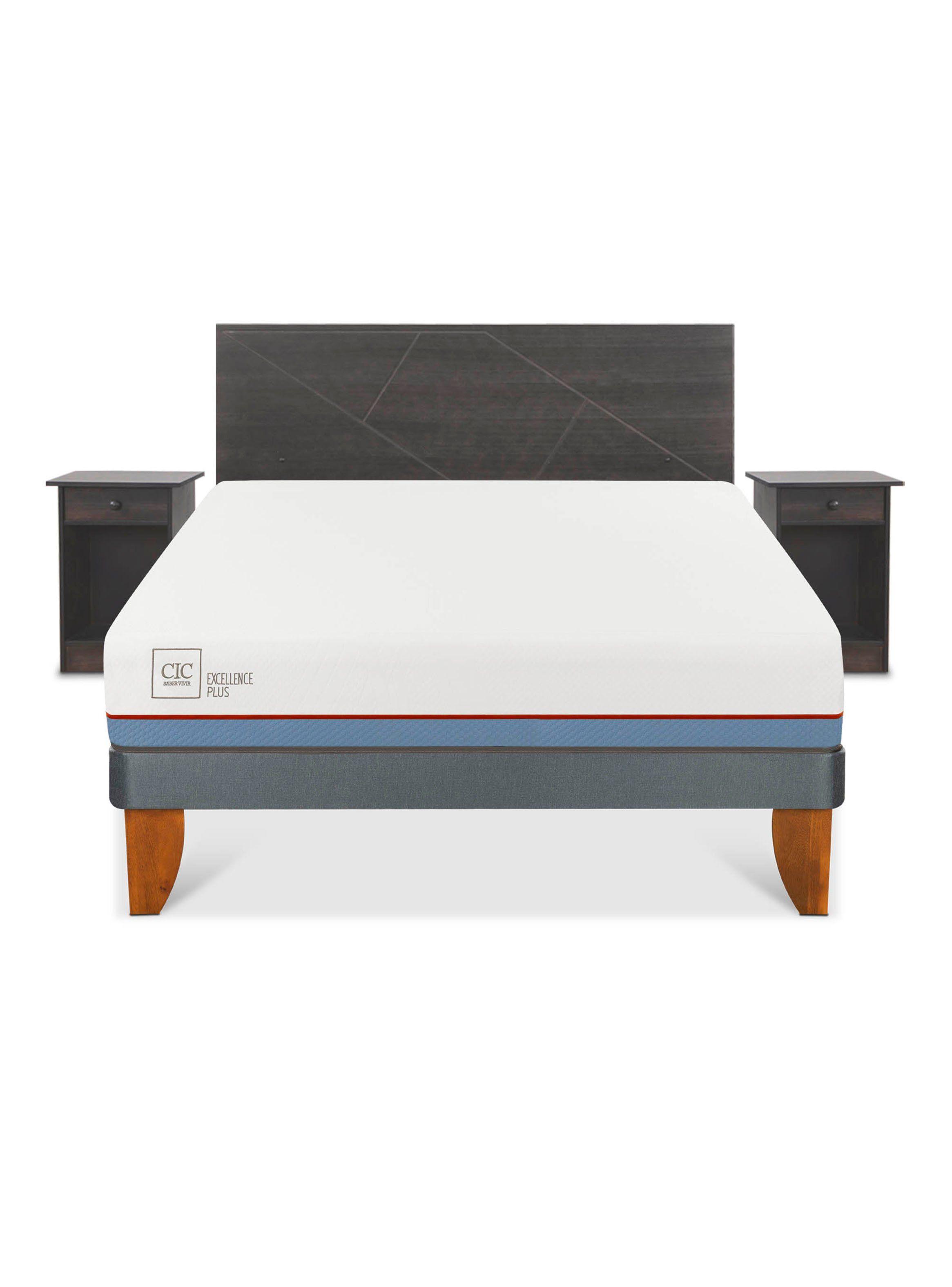 Cama Europea Excellence Plus 2 Plazas + Set de Muebles Villarrica-2
