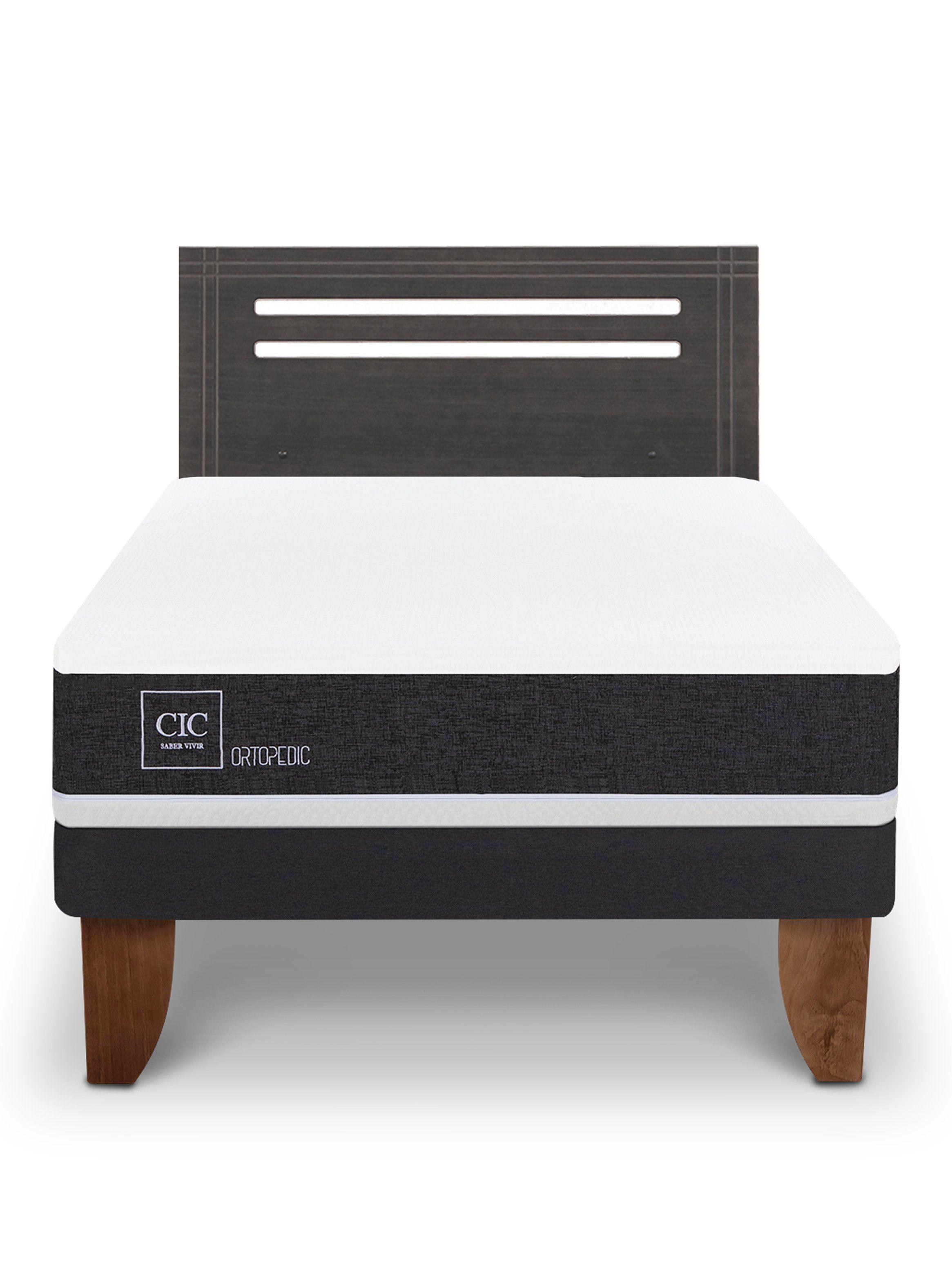 Cama Europea Ortopedic 1.5 Plazas + Respaldo Múnich-2