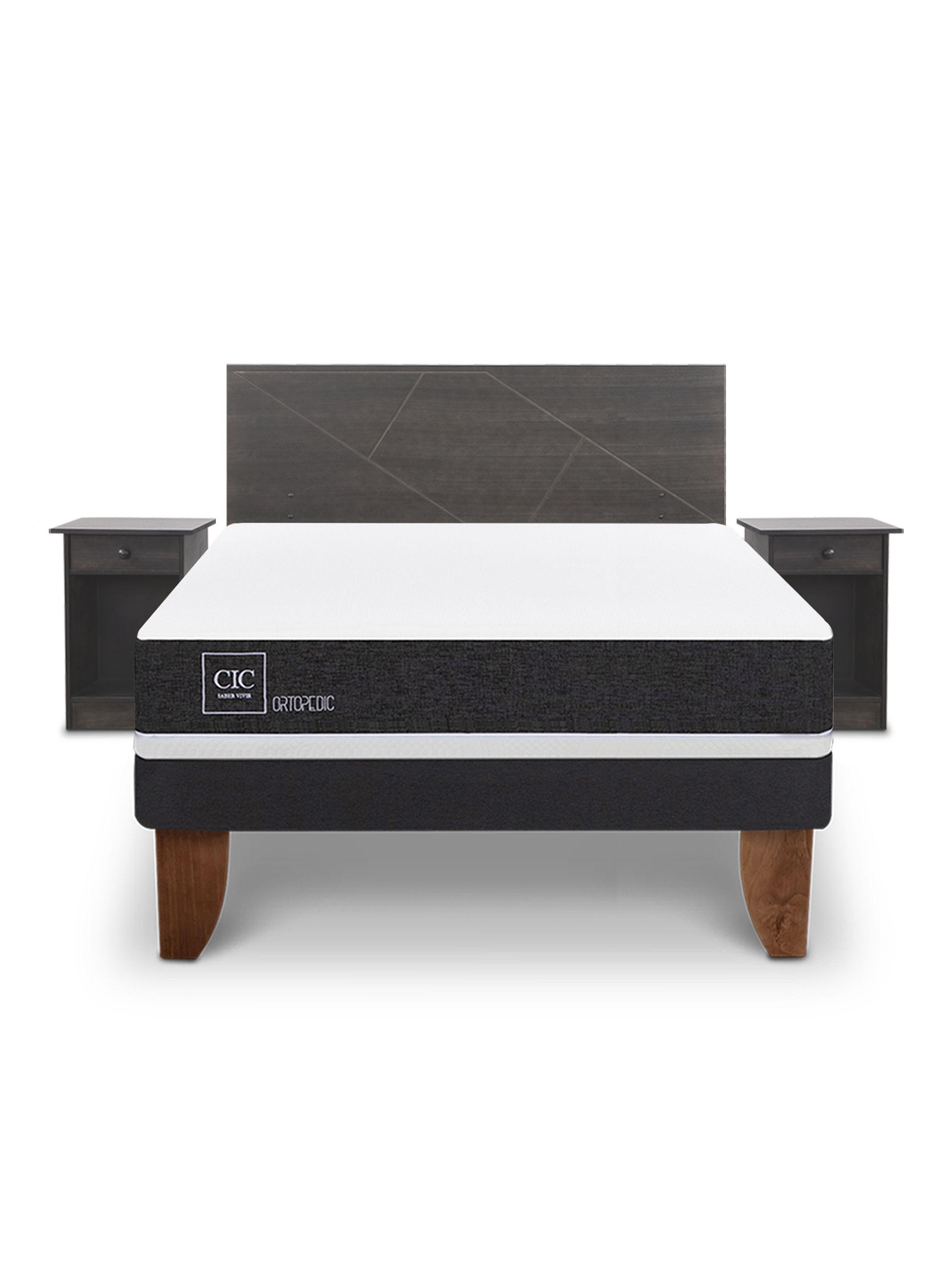 Cama Europea Ortopedic 2 Plazas + Set de Muebles Villarrica-2
