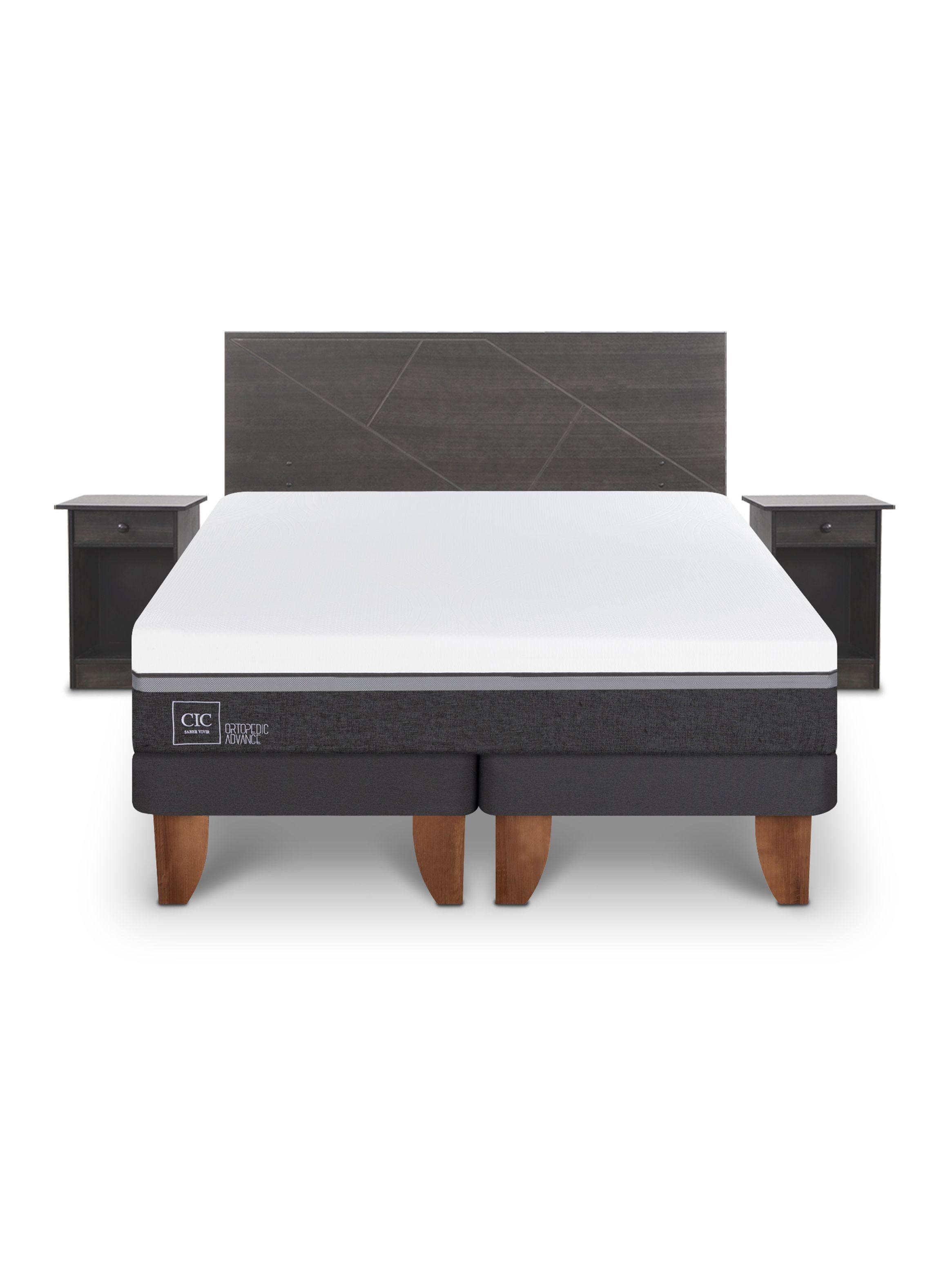Cama Europea Ortopedic Advance 2 Plazas Base Dividida + Set de Muebles Villarrica-2