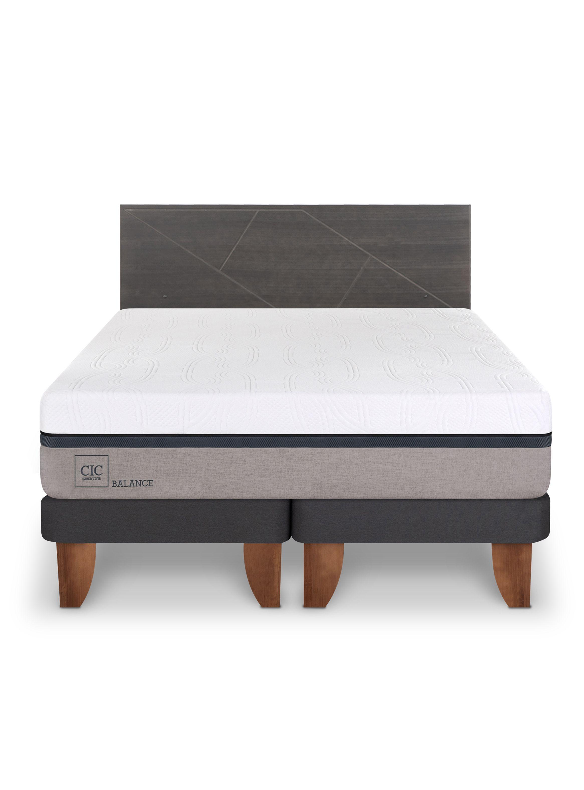 Cama Europea Balance 2 Plazas Base Dividida + Respaldo Villarrica-2