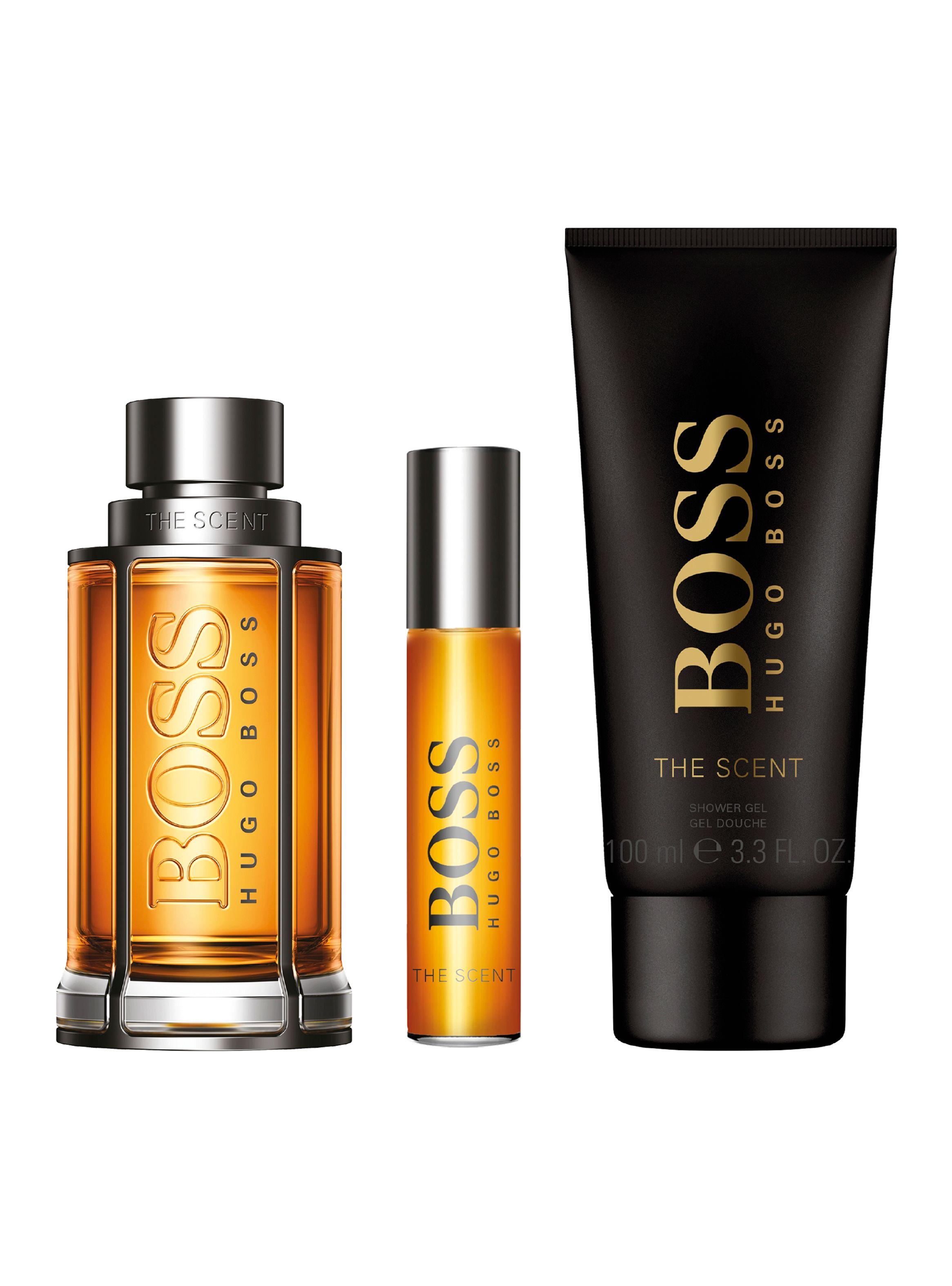 Set Perfume Hugo Boss Scent EDT Hombre 100 ml + Pen Spray 10 ml + Shower Gel 100ml-0