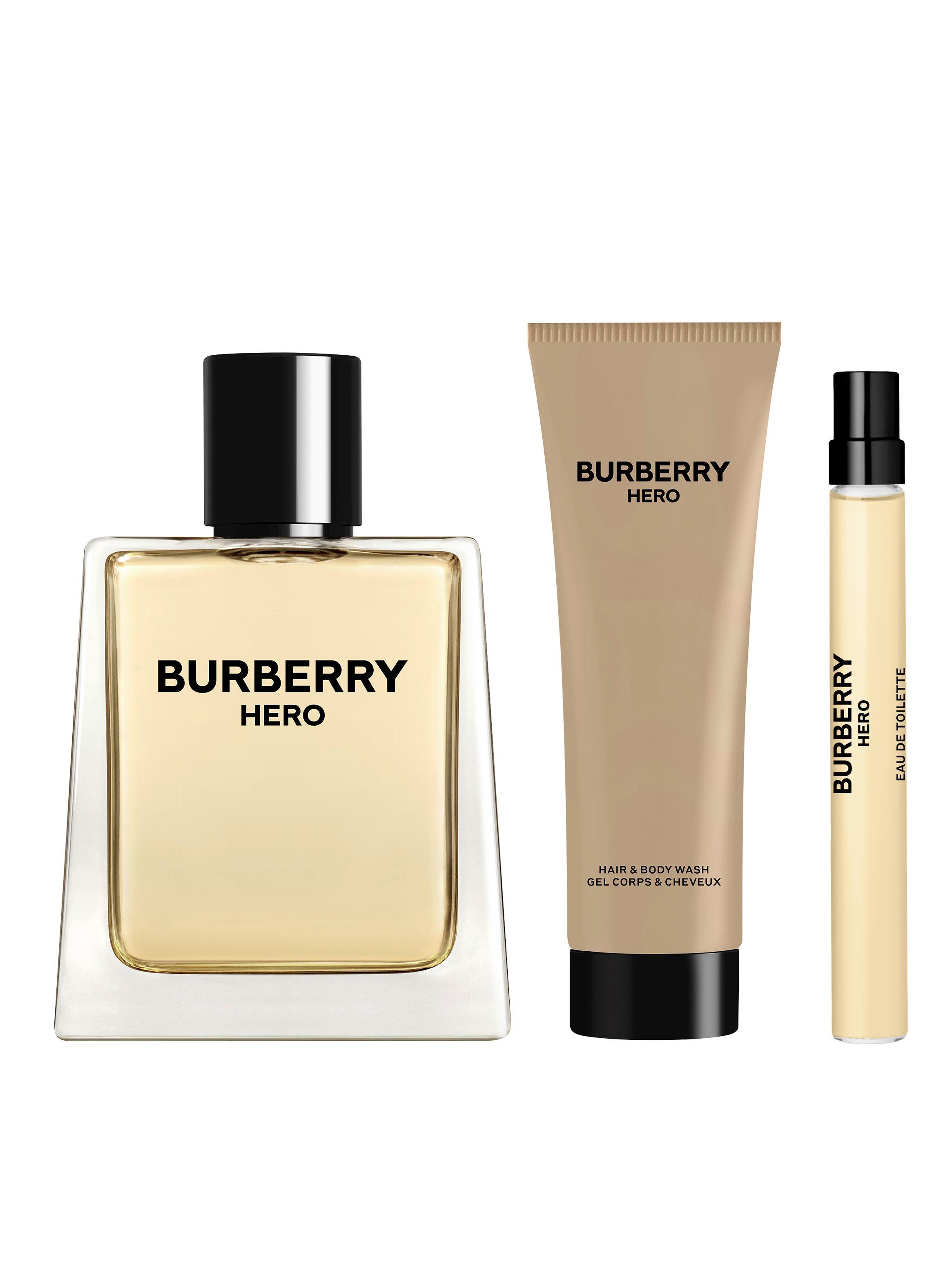 Set Perfume Burberry Hero EDT Hombre 100 ml + Shower Gel 75 ml + Pen Spray 10 ml-0