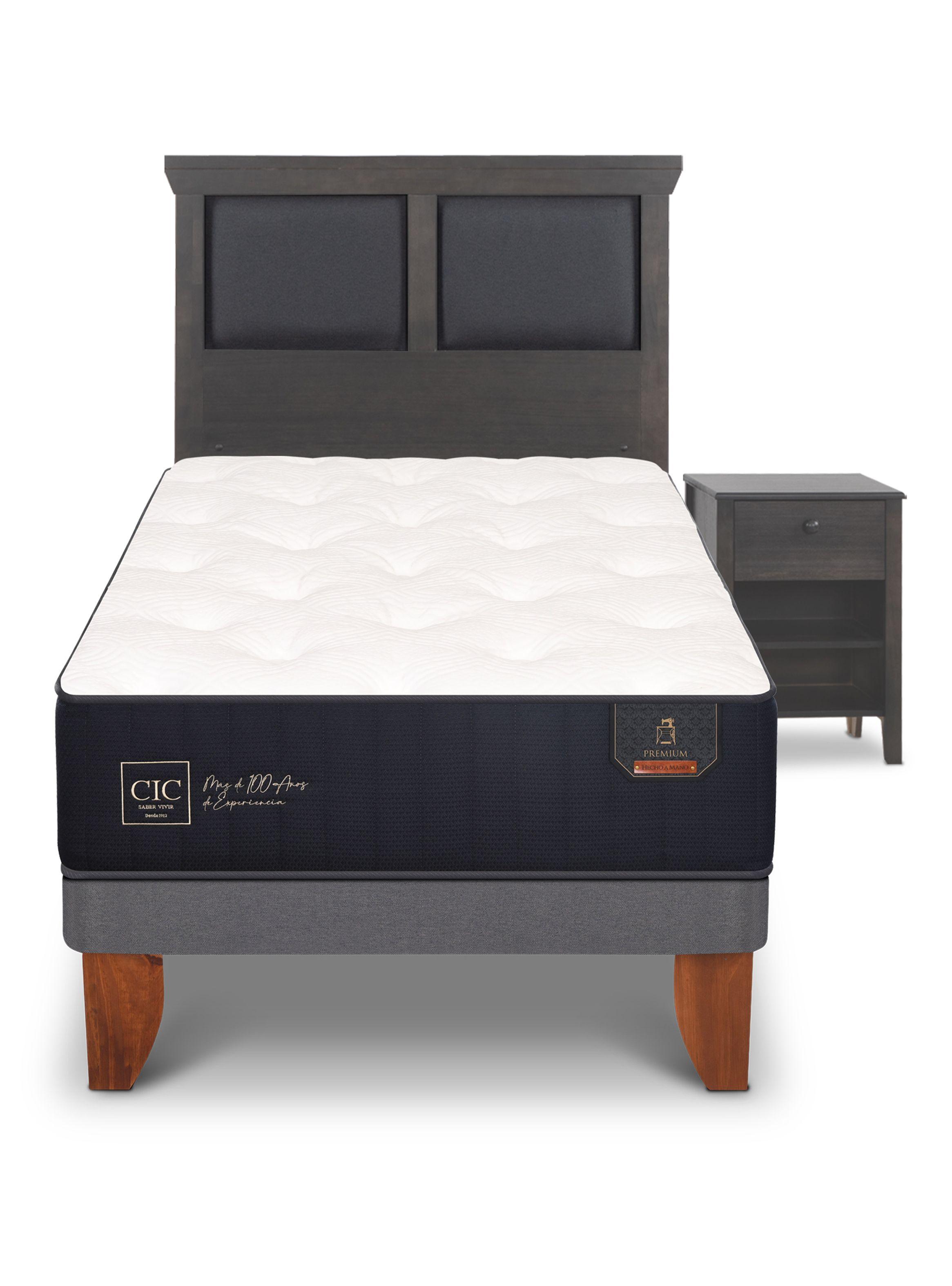 Cama Europea Premium 1.5 Plazas + Set de Muebles Torino-2