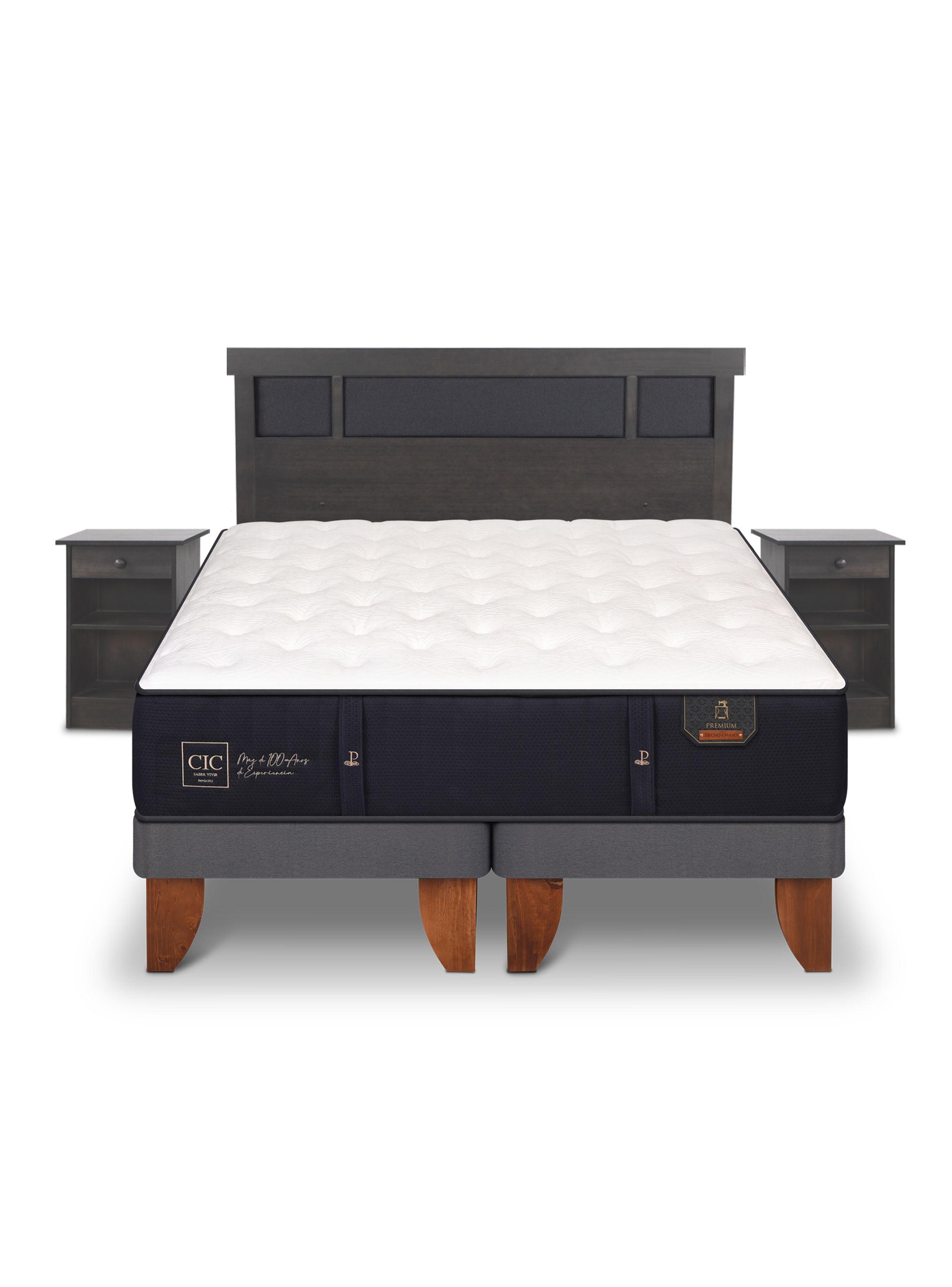 Cama Europea Premium King + Set de Muebles Dublín-2