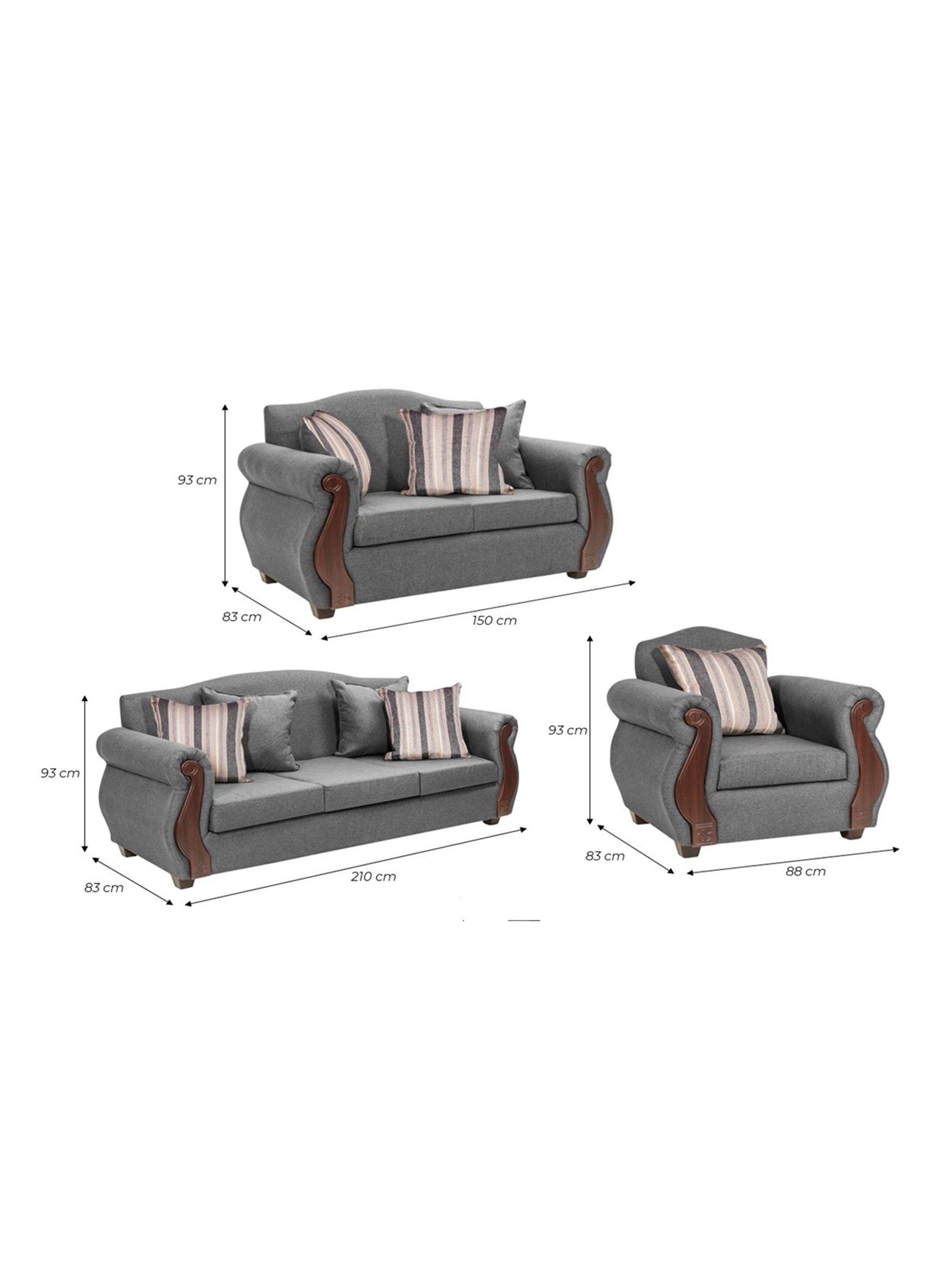 Juego de Living New Bugambilia 3.2.1 Tela Cuerpos Pu-1