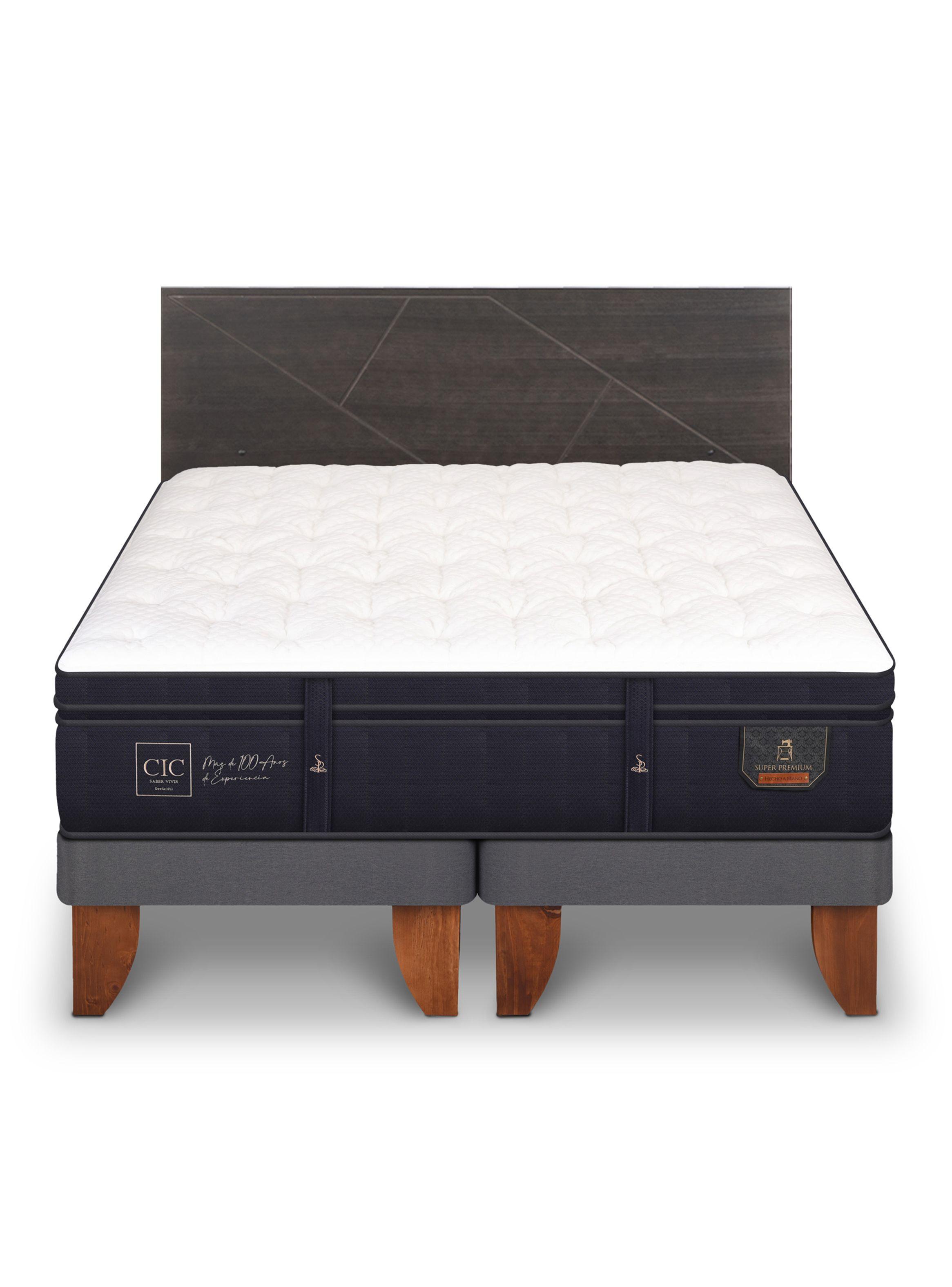 Cama Europea Súper Premium 2 Plazas Base Dividida + Respaldo Villarrica-2