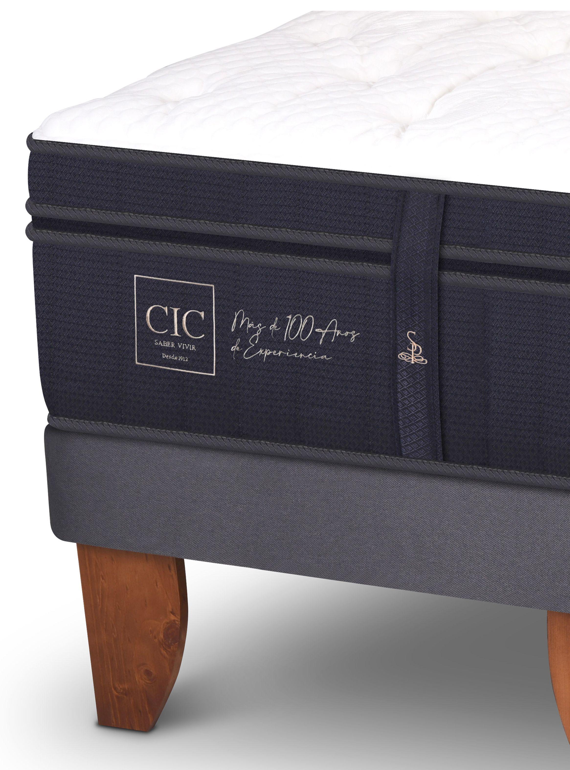 Cama Europea Súper Premium 2 Plazas Base Dividida + Respaldo Gales-3