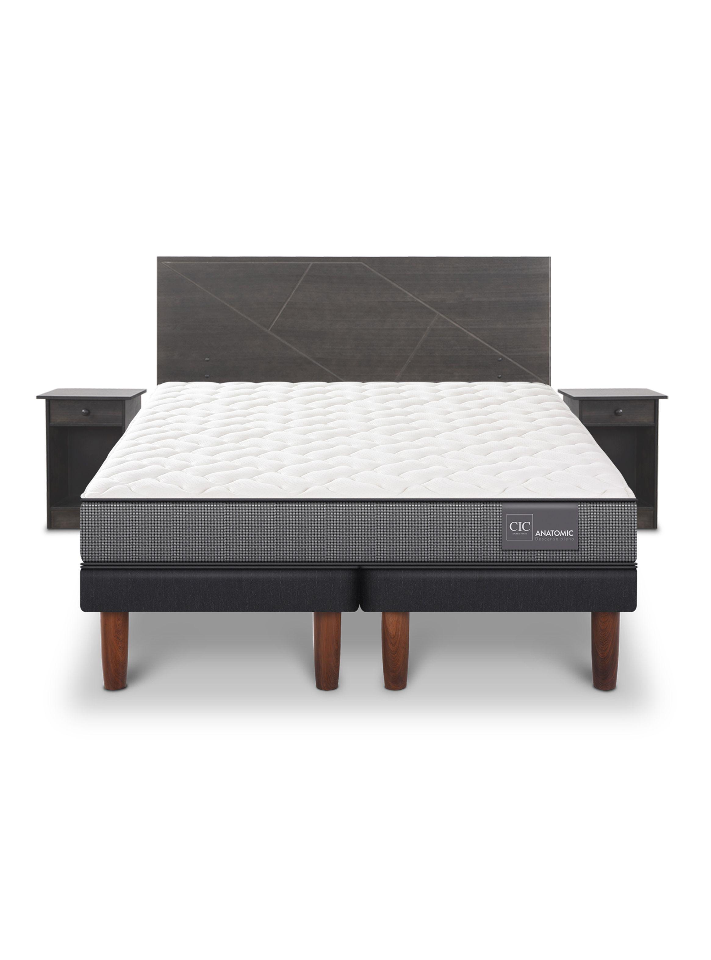 Cama Europea Anatomic 2 Plazas Base Dividida + Set de Muebles Villarrica-2